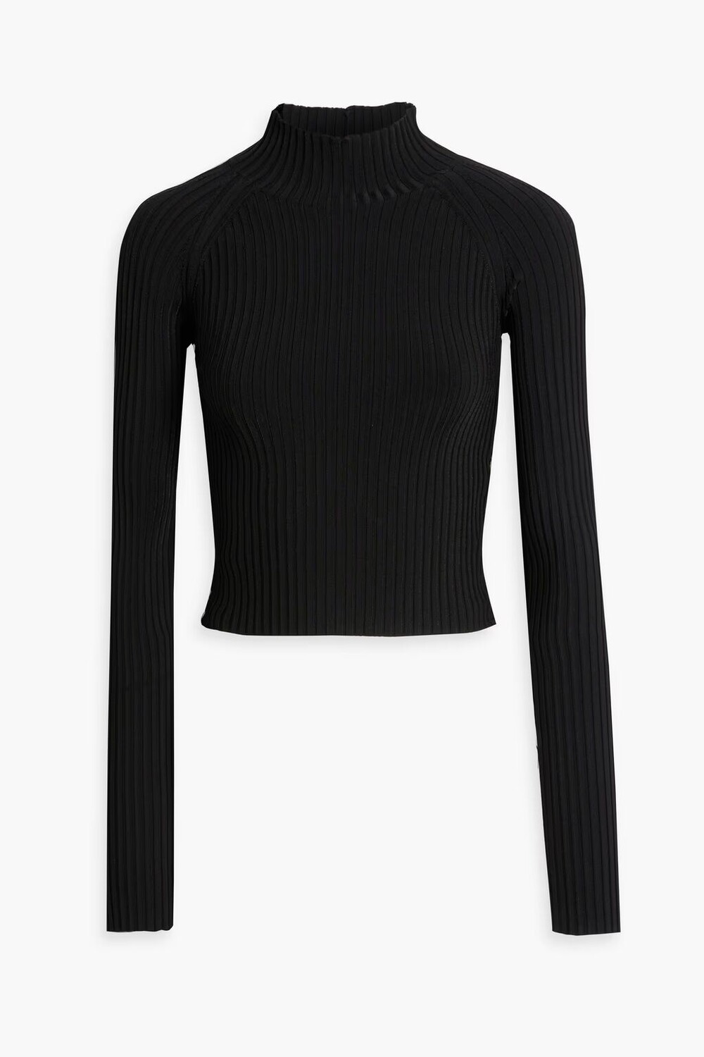 Укороченный топ с высоким воротником рубчатой вязки с вырезом Dion Lee, черный
Укороченный топ с высоким воротником рубчатой вязки с вырезом Dion Lee, черный
