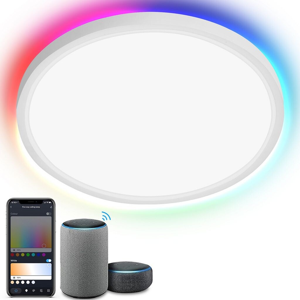 Yakimz 24W Smart LED потолочный светильник с RGB-подсветкой для кухни, IP44, с регулировкой яркости, белый
Yakimz 24W Smart LED потолочный светильник с RGB-подсветкой для кухни, IP44, с регулировкой яркости, белый