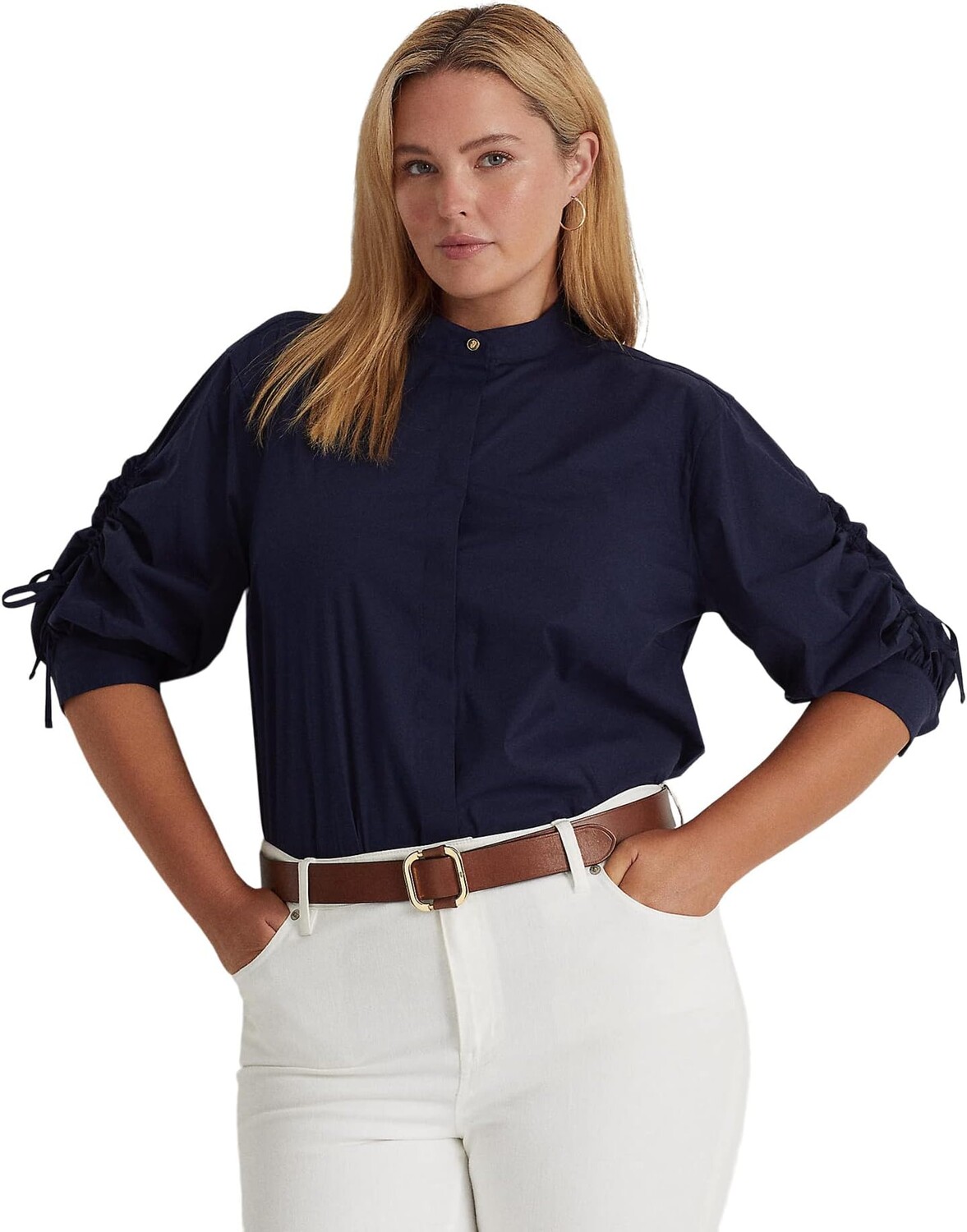 Рубашка больших размеров из смесового хлопка LAUREN Ralph Lauren, цвет French Navy
Рубашка больших размеров из смесового хлопка LAUREN Ralph Lauren, цвет French Navy