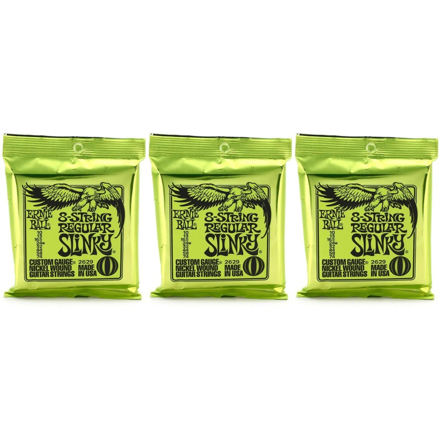 Ernie Ball EB2629 Обычные обтягивающие 8-струнные струны для электрогитары с никелевой обмоткой (3 шт.)
Ernie Ball EB2629 Обычные обтягивающие 8-струнные струны для электрогитары с никелевой обмоткой (3 шт.)
