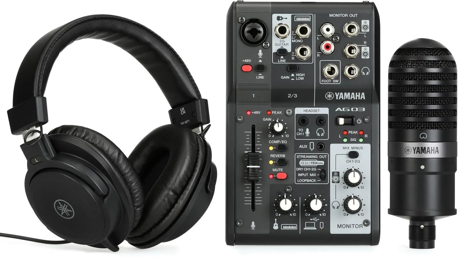 Yamaha AG03Mk2 LSPK USB-комплект для прямой трансляции с обратной связью по шлейфу — черный
Yamaha AG03Mk2 LSPK USB-комплект для прямой трансляции с обратной связью по шлейфу — черный