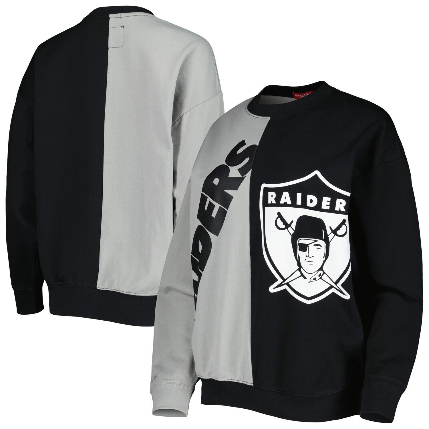 Женский пуловер с капюшоном Mitchell & Ness серебристого/черного цвета Las Vegas Raiders с большим лицом
Женский пуловер с капюшоном Mitchell & Ness серебристого/черного цвета Las Vegas Raiders с большим лицом