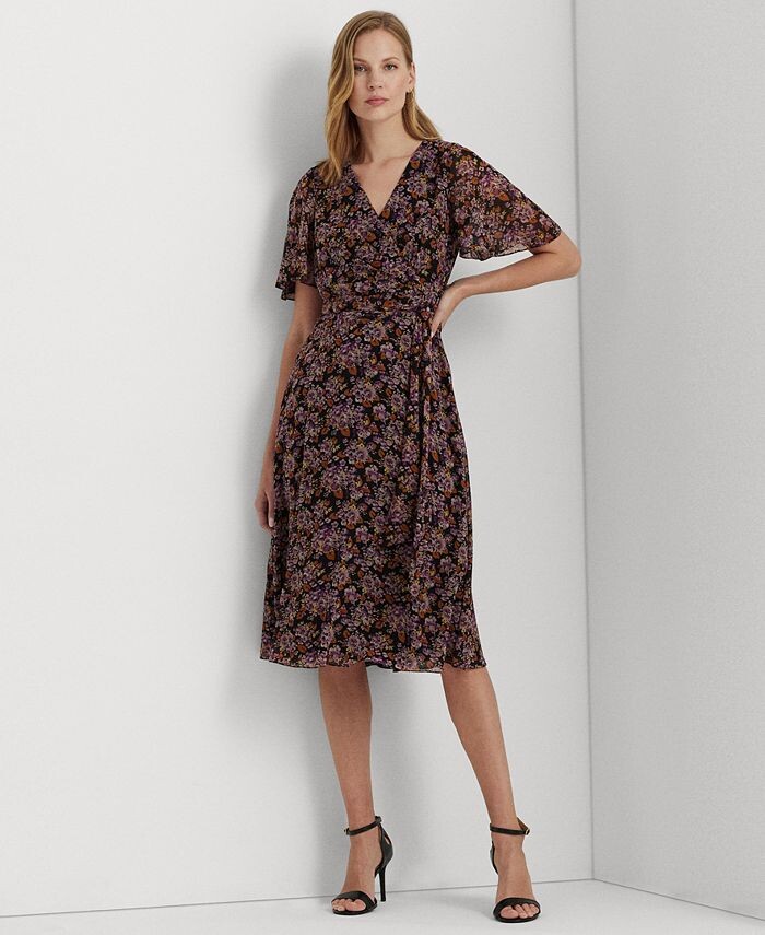 Женское платье из жатого жоржета с цветочным принтом и поясом Lauren Ralph Lauren, мультиколор
Женское платье из жатого жоржета с цветочным принтом и поясом Lauren Ralph Lauren, мультиколор
