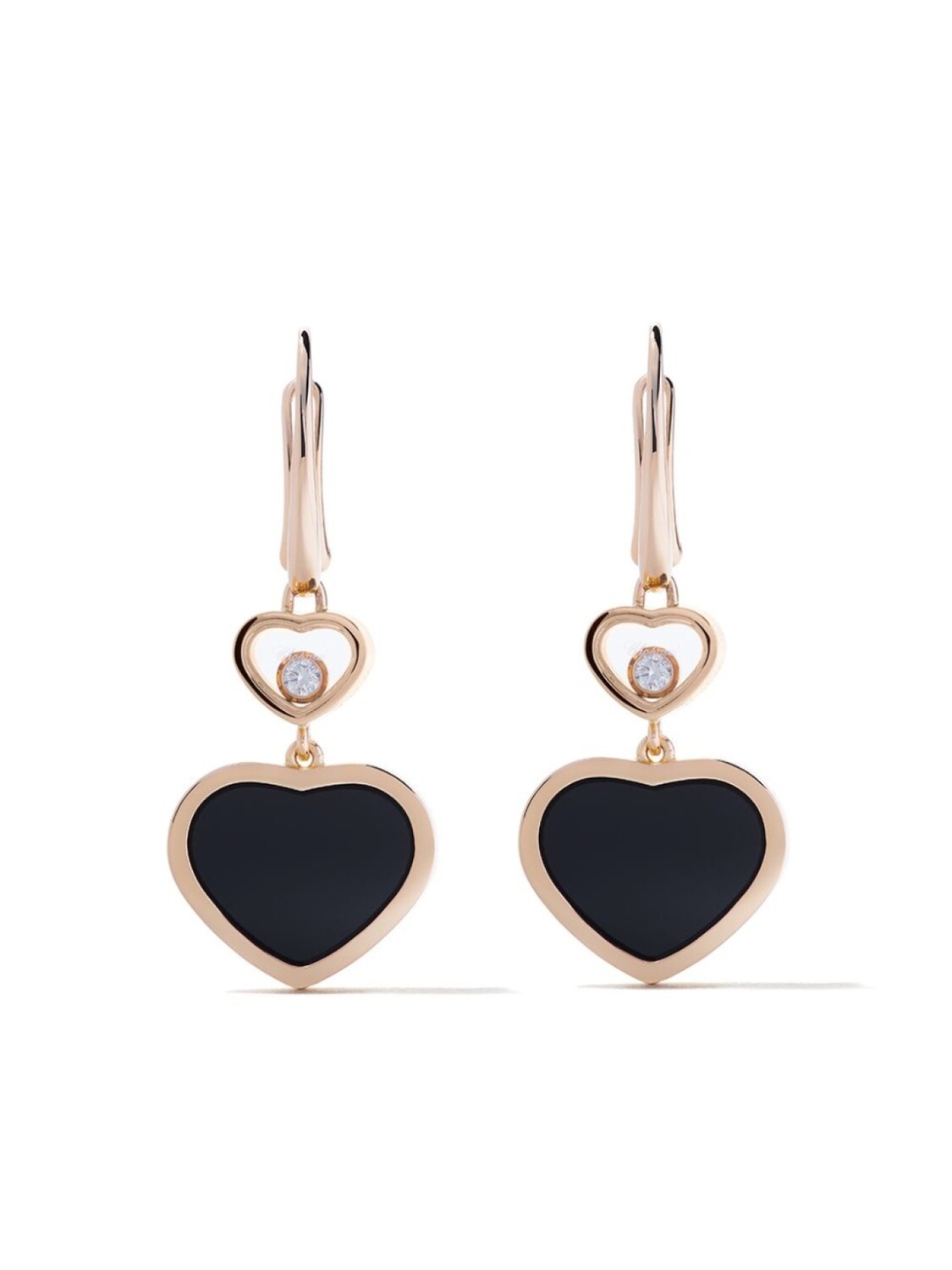 Серьги Happy Hearts из розового золота с ониксом и бриллиантами Chopard, розовый
Серьги Happy Hearts из розового золота с ониксом и бриллиантами Chopard, розовый