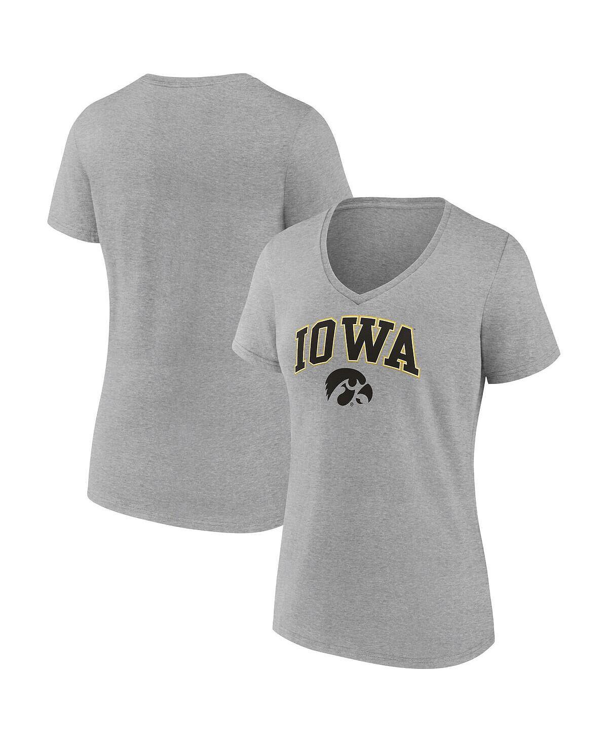 Женская футболка с v-образным вырезом с логотипом Heather Grey Iowa Hawkeyes Evergreen Campus Fanatics
Женская футболка с v-образным вырезом с логотипом Heather Grey Iowa Hawkeyes Evergreen Campus Fanatics