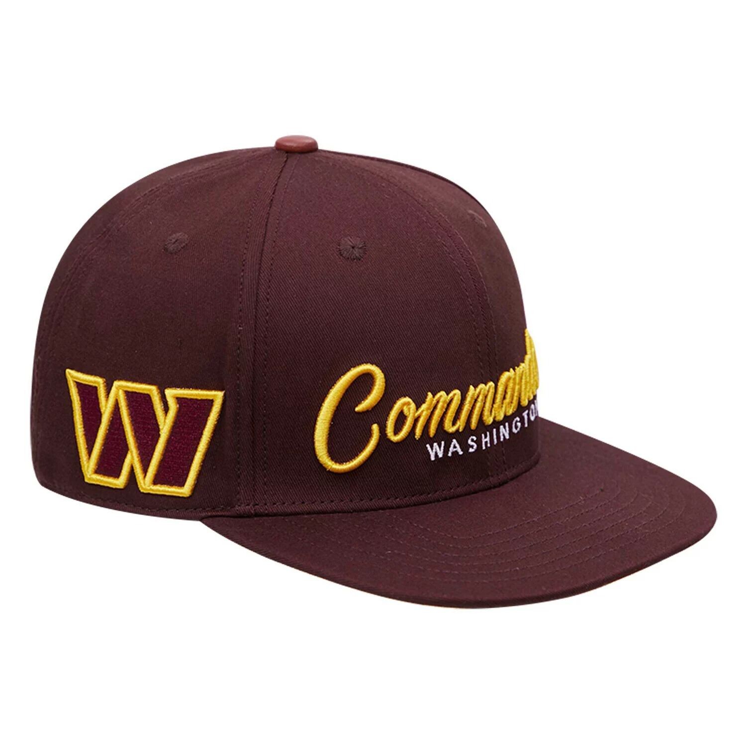 Мужская кепка Snapback профессионального стандарта бордового цвета с надписью Washington Commanders
Мужская кепка Snapback профессионального стандарта бордового цвета с надписью Washington Commanders