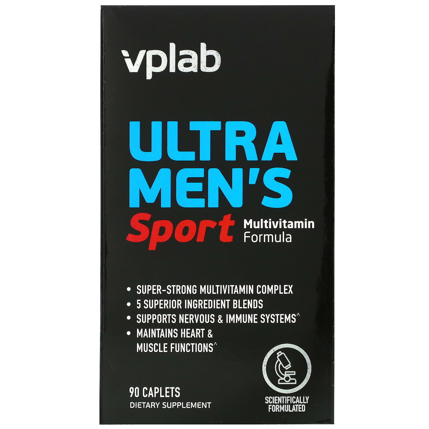 Ultra Men’s, мультивитамины для мужчин для физической активности, 90 капсул, Vplab
Ultra Men’s, мультивитамины для мужчин для физической активности, 90 капсул, Vplab
