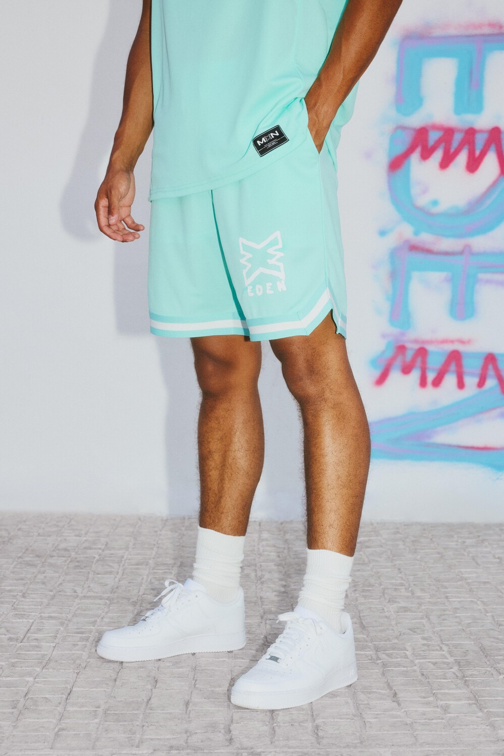 Баскетбольные шорты boohooman x eden ibiza с переключаемыми деталями Boohoo, аква
Баскетбольные шорты boohooman x eden ibiza с переключаемыми деталями Boohoo, аква