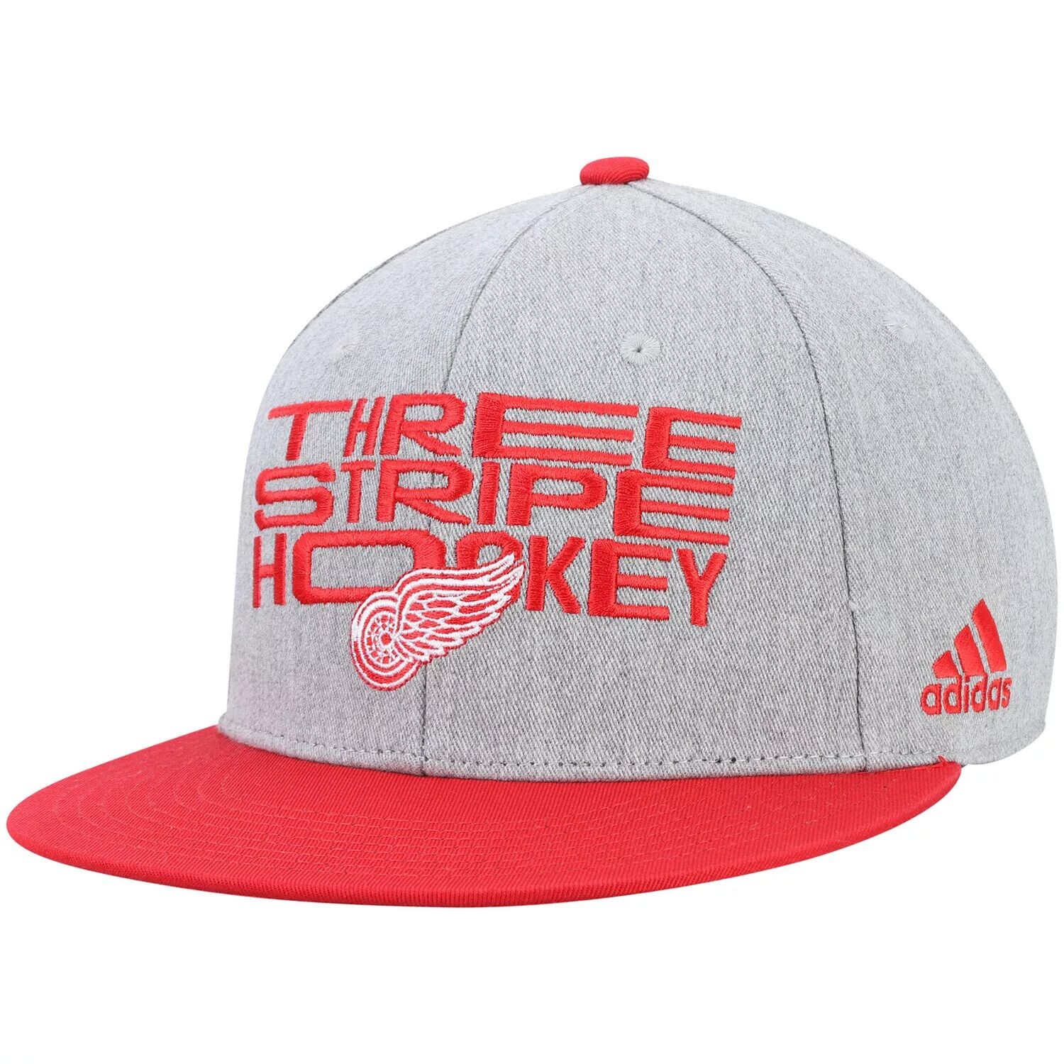 Мужская хоккейная регулируемая кепка с тремя полосками adidas Grey/Red Detroit Red Wings
Мужская хоккейная регулируемая кепка с тремя полосками adidas Grey/Red Detroit Red Wings