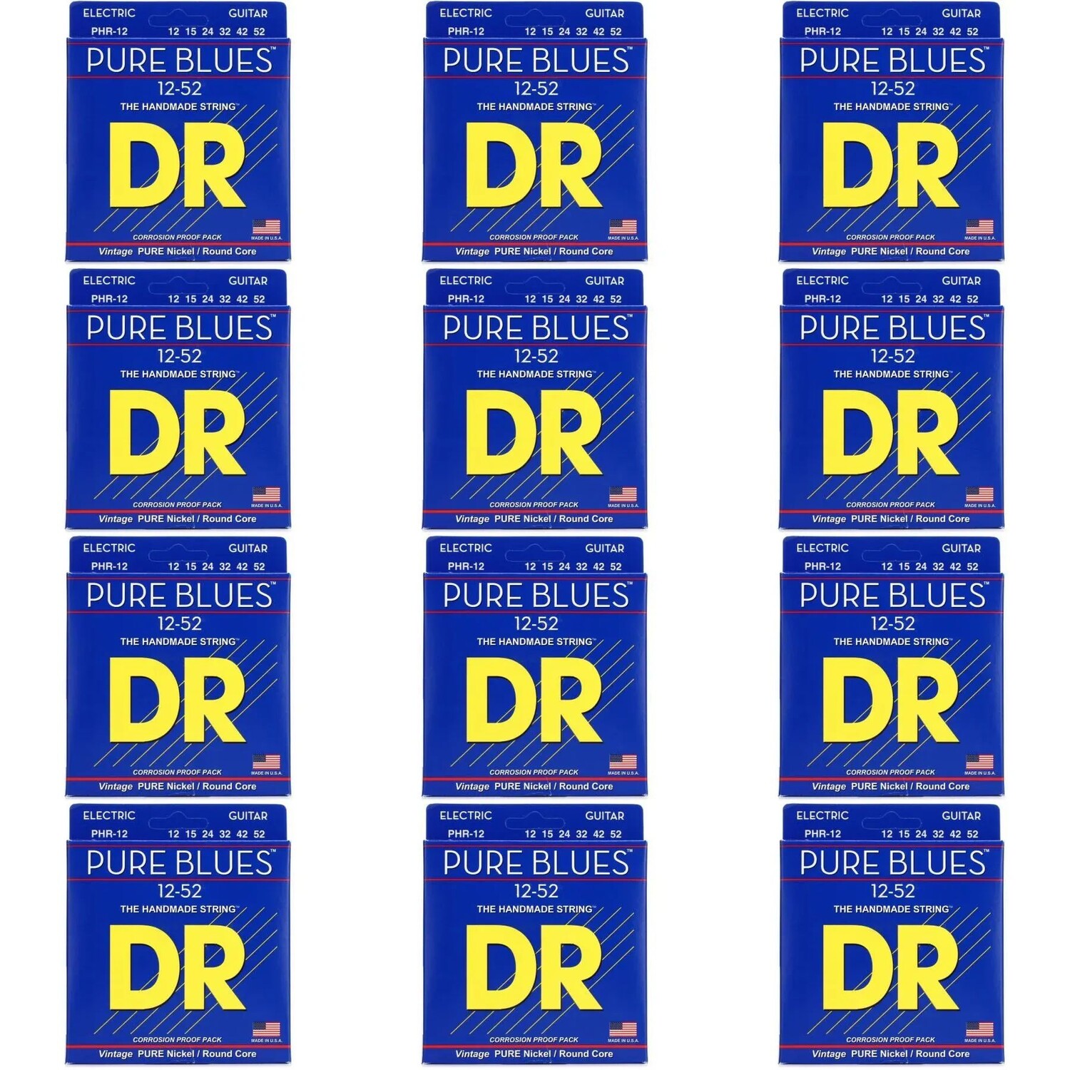 Струны для электрогитары DR Strings PHR-12 Pure Blues Pure Nickel — .012-.052 Extra Heavy (12 шт. в упаковке)
Струны для электрогитары DR Strings PHR-12 Pure Blues Pure Nickel — .012-.052 Extra Heavy (12 шт. в упаковке)