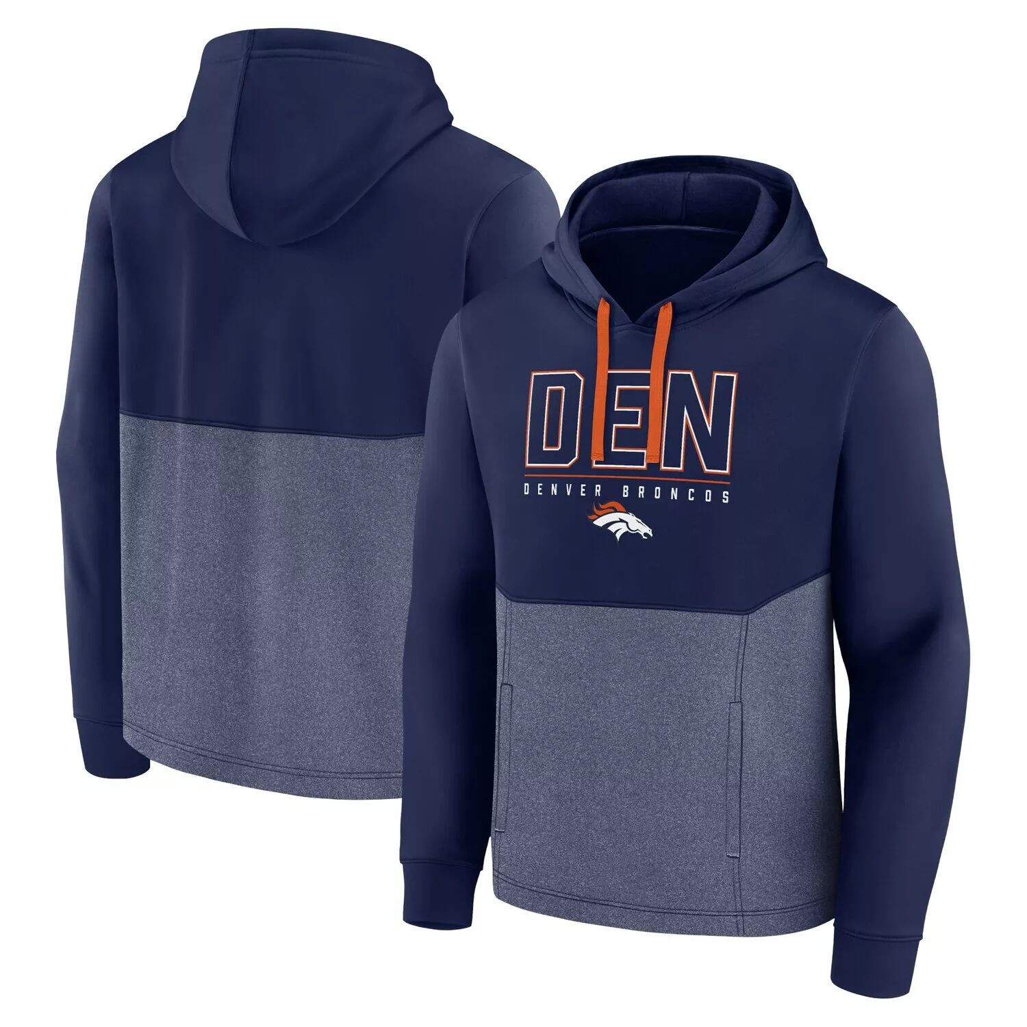 Мужской фирменный темно-синий пуловер с капюшоном Denver Broncos Successful Tri-Blend Fanatics
Мужской фирменный темно-синий пуловер с капюшоном Denver Broncos Successful Tri-Blend Fanatics