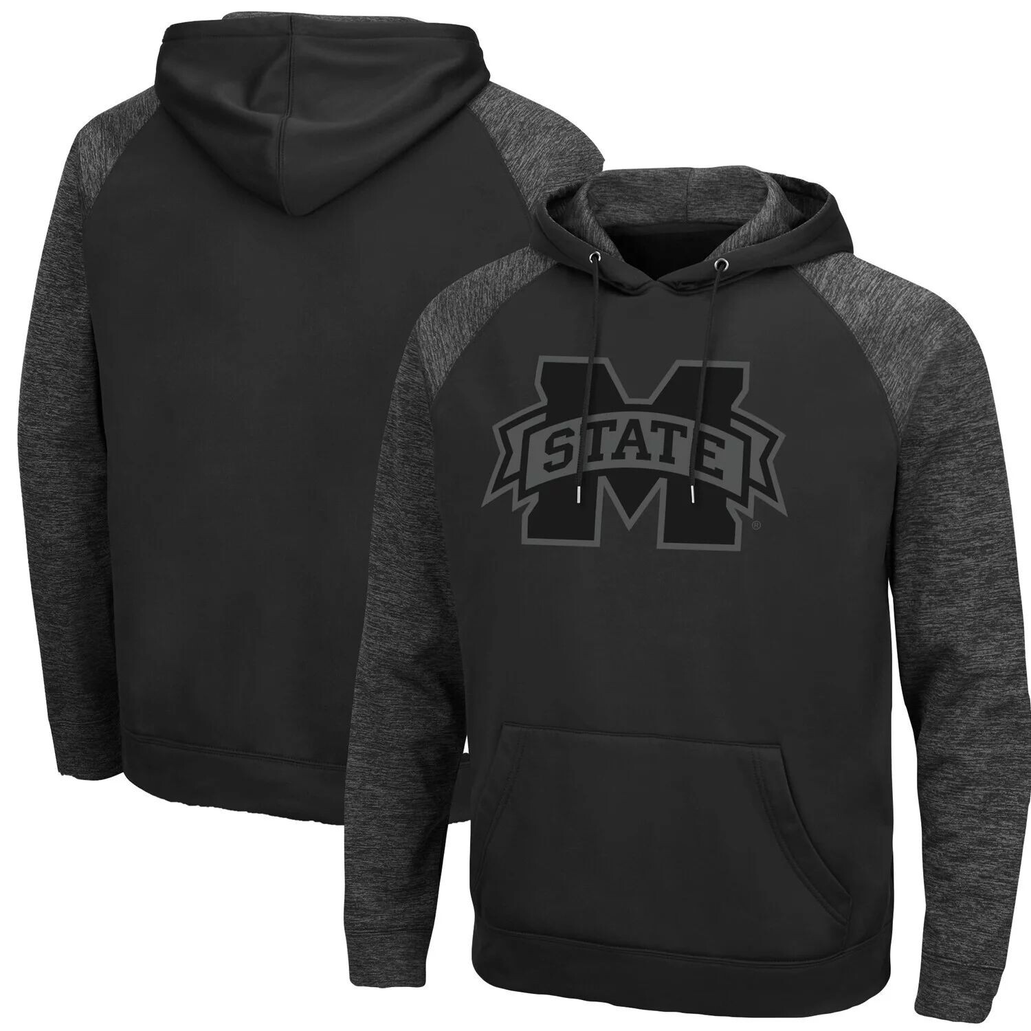 Мужской черный пуловер с капюшоном Mississippi State Bulldogs Blackout 3.0 в тон реглан Colosseum
Мужской черный пуловер с капюшоном Mississippi State Bulldogs Blackout 3.0 в тон реглан Colosseum
