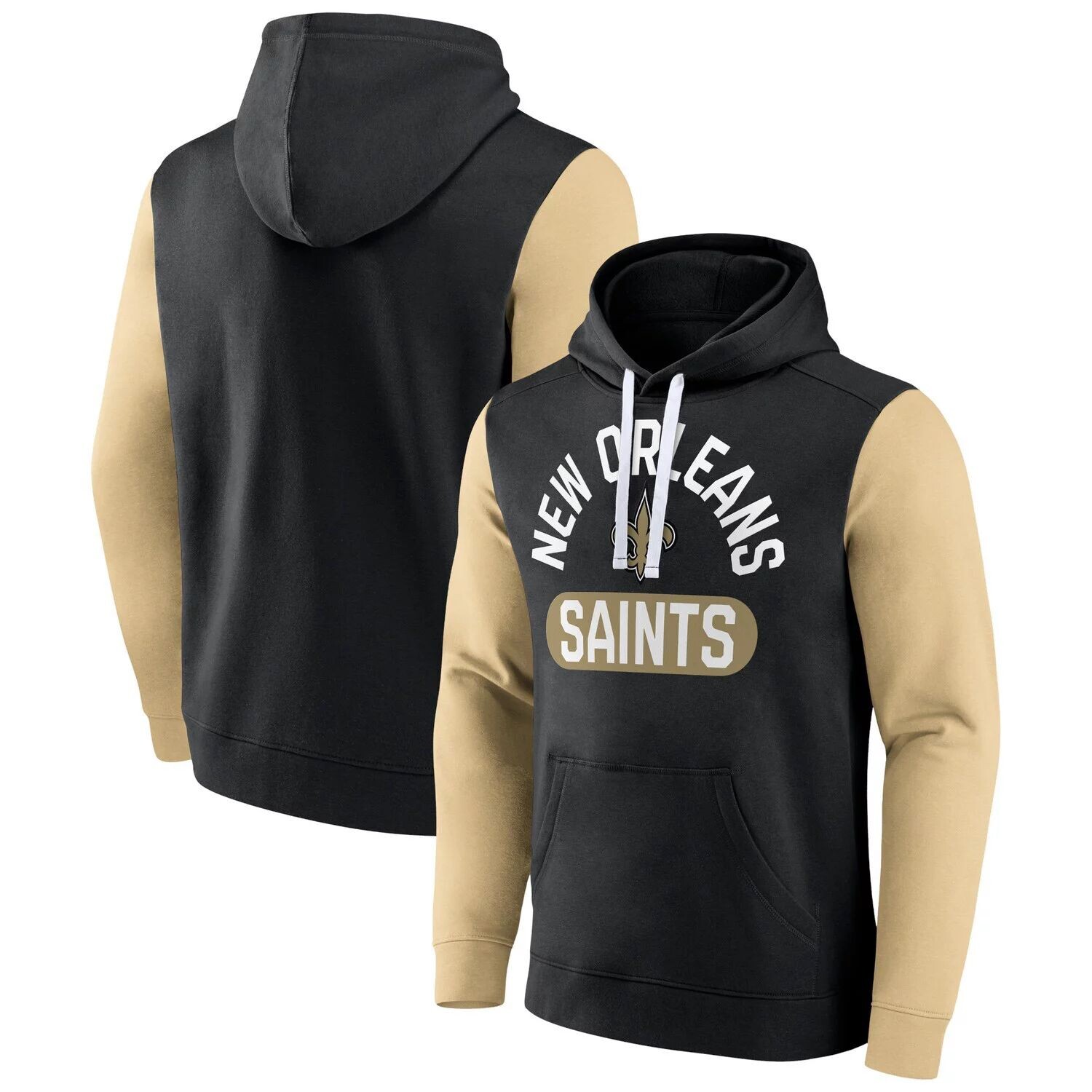 Мужской черный пуловер с капюшоном с логотипом New Orleans Saints Extra Point Fanatics
Мужской черный пуловер с капюшоном с логотипом New Orleans Saints Extra Point Fanatics