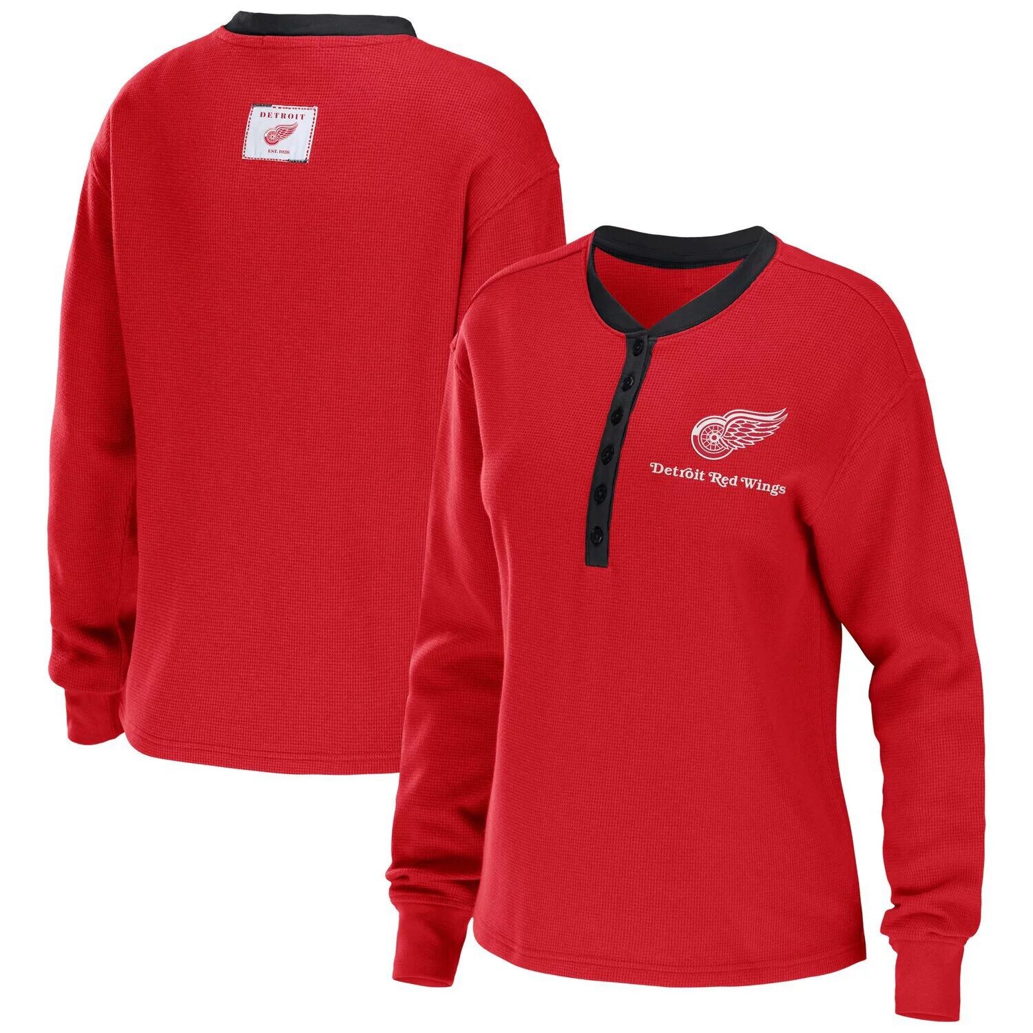 Женская футболка WEAR by Erin Andrews Red Detroit Red Wings Waffle Henley с длинным рукавом
Женская футболка WEAR by Erin Andrews Red Detroit Red Wings Waffle Henley с длинным рукавом