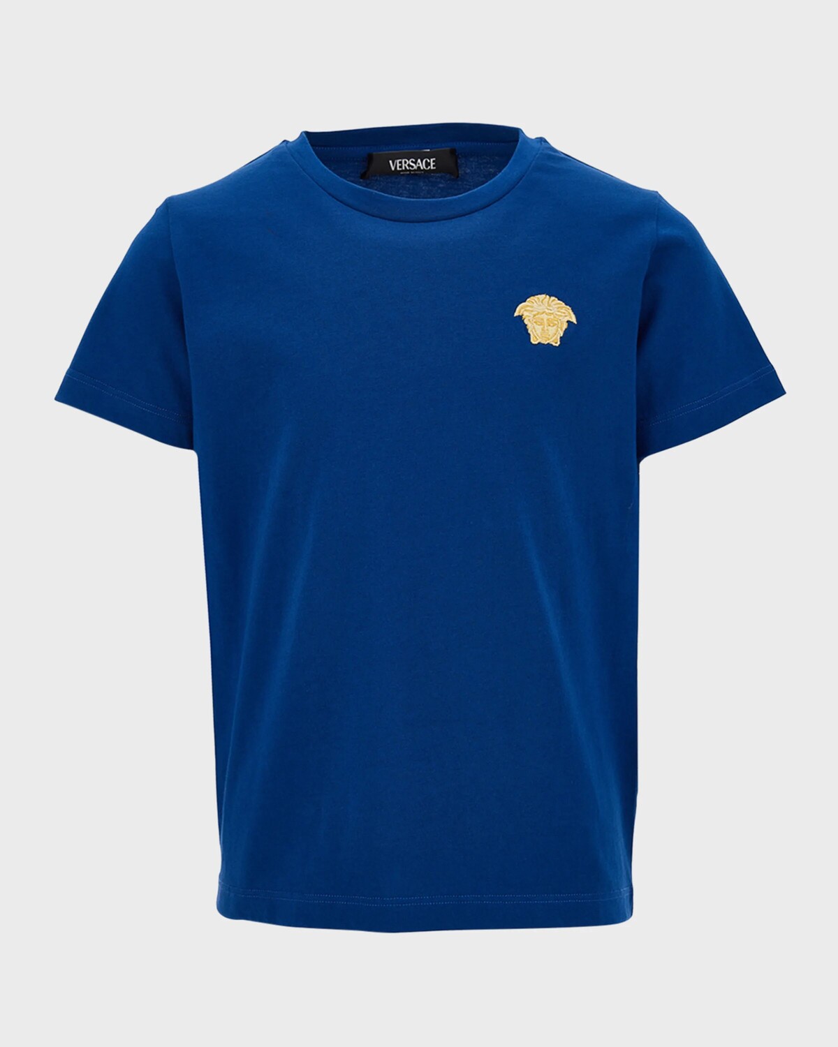 Футболка для мальчика с вышивкой Медузы, размер 4–6 Versace, цвет Imperial Blue/Gold
Футболка для мальчика с вышивкой Медузы, размер 4–6 Versace, цвет Imperial Blue/Gold