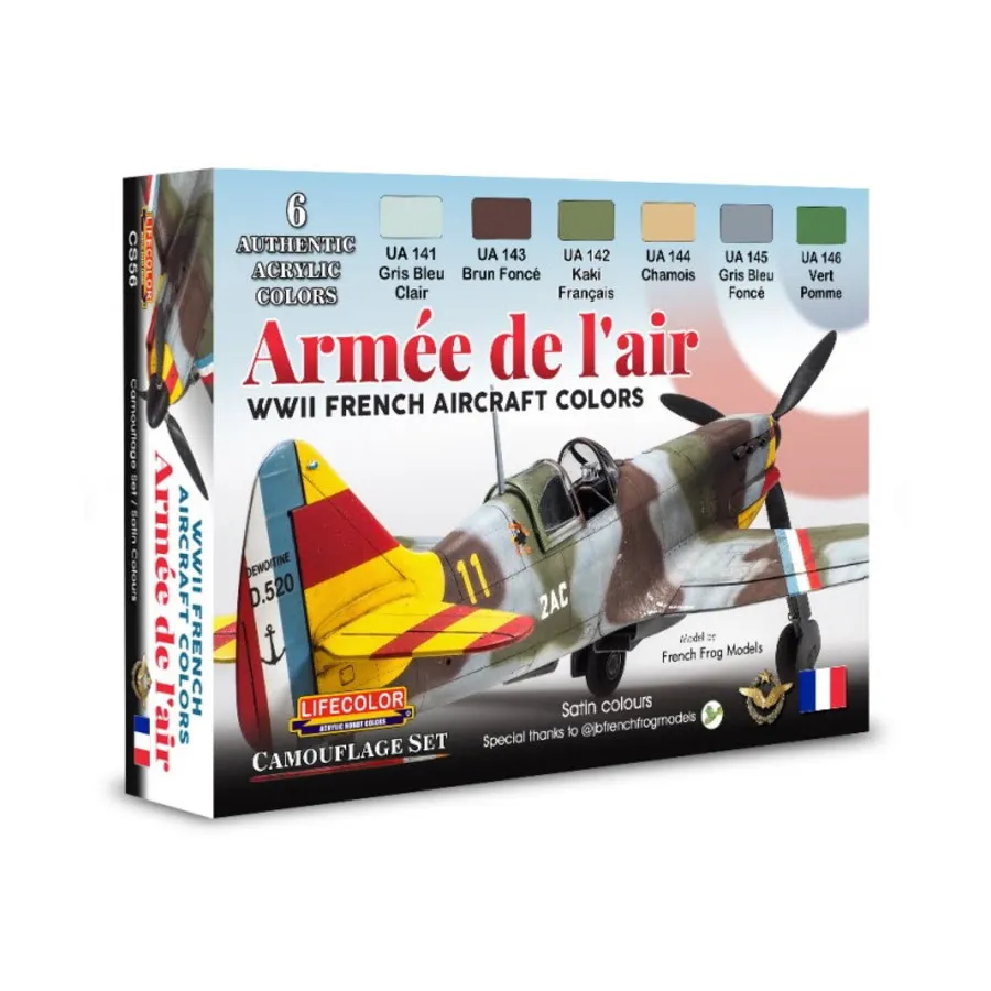 Французские самолеты времен Второй мировой войны, Aircraft Paint Sets (Lifecolor)
Французские самолеты времен Второй мировой войны, Aircraft Paint Sets (Lifecolor)