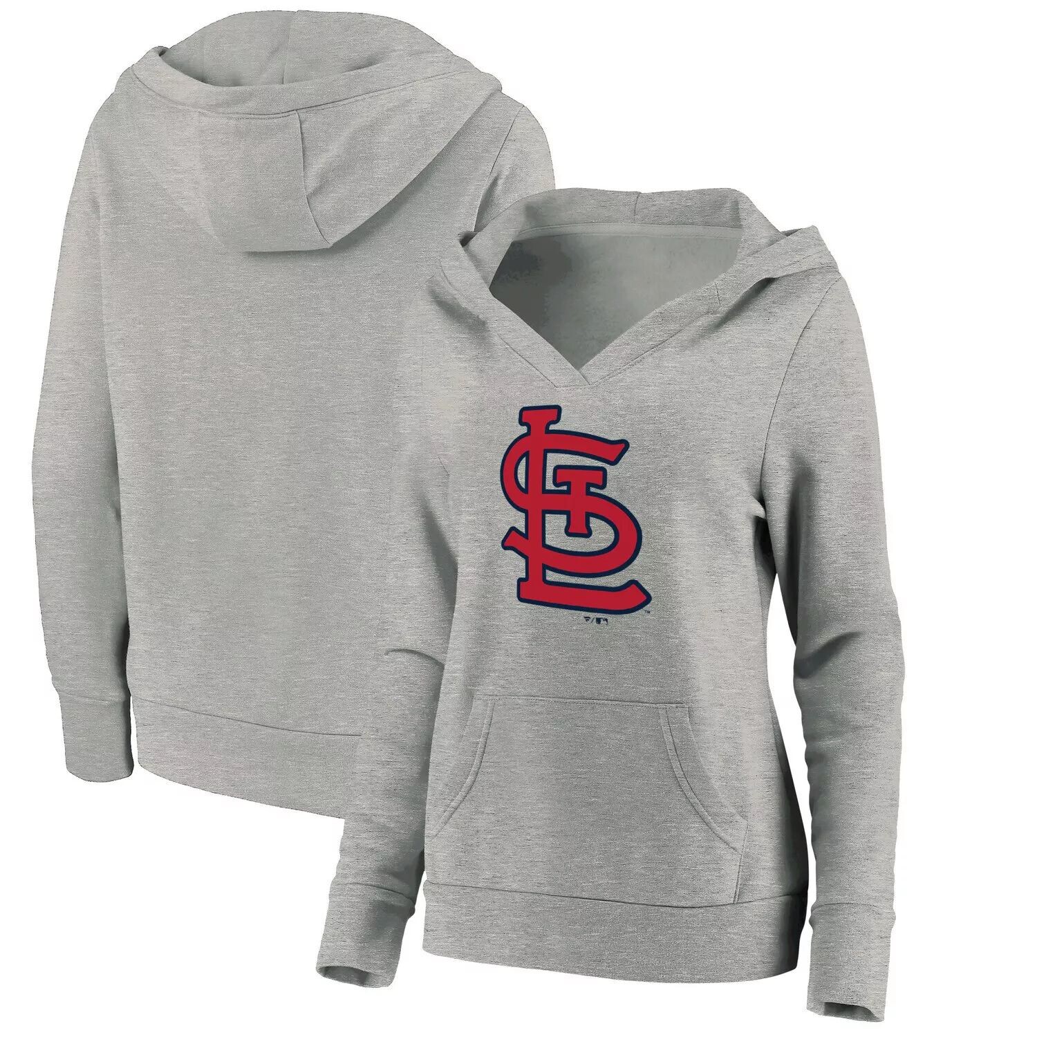 Женский пуловер с капюшоном Fanatics серого цвета с логотипом St. Louis Cardinals и v-образным вырезом Fanatics
Женский пуловер с капюшоном Fanatics серого цвета с логотипом St. Louis Cardinals и v-образным вырезом Fanatics