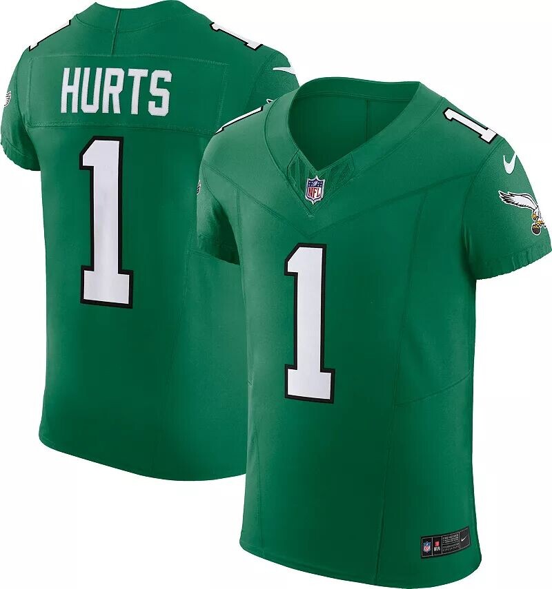Мужская футболка Nike Philadelphia Eagles Jalen Hurts #1 Alternate Kelly Green Elite
Мужская футболка Nike Philadelphia Eagles Jalen Hurts #1 Alternate Kelly Green Elite