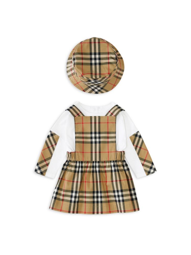 Комплект из трех предметов: боди, платье и шапка для девочки Odette Burberry, бежевый
Комплект из трех предметов: боди, платье и шапка для девочки Odette Burberry, бежевый
