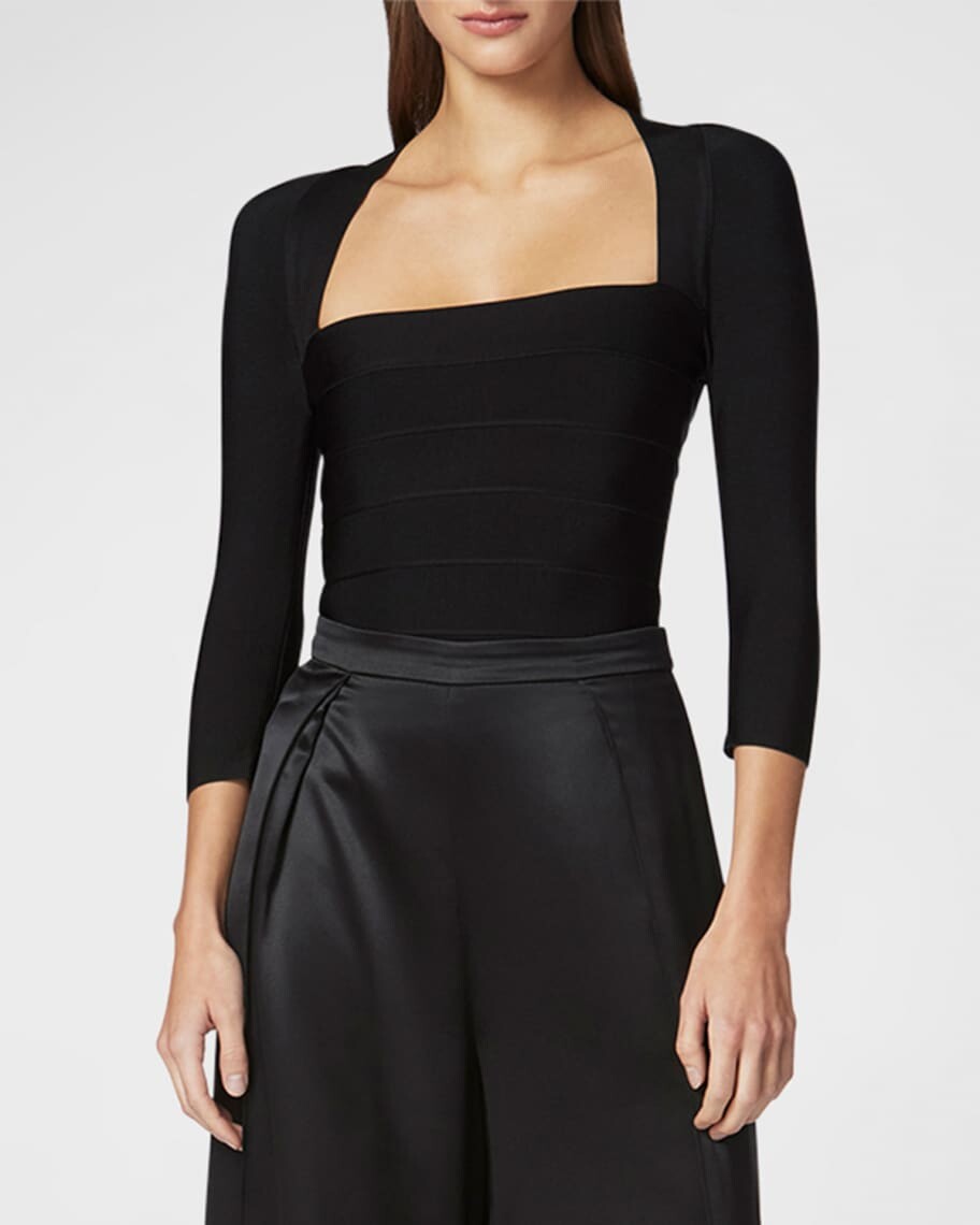 Топ Icon с квадратным вырезом и рукавами 3/4 из переработанных материалов Herve Leger
Топ Icon с квадратным вырезом и рукавами 3/4 из переработанных материалов Herve Leger
