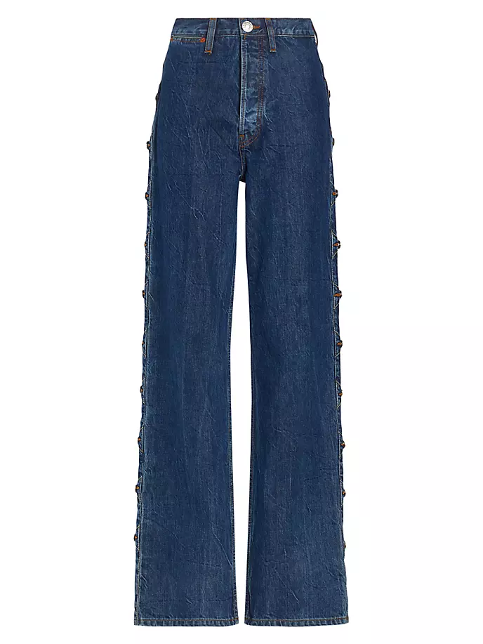 Свободные широкие джинсы с высокой посадкой в стиле вестерн Re/Done, цвет rustic indigo
Свободные широкие джинсы с высокой посадкой в стиле вестерн Re/Done, цвет rustic indigo