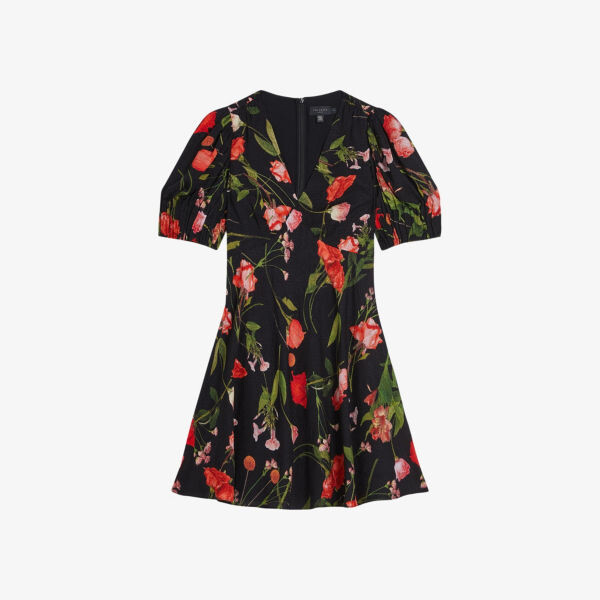 Тканое платье мини Sienno с объемными рукавами и цветочным принтом Ted Baker, черный
Тканое платье мини Sienno с объемными рукавами и цветочным принтом Ted Baker, черный