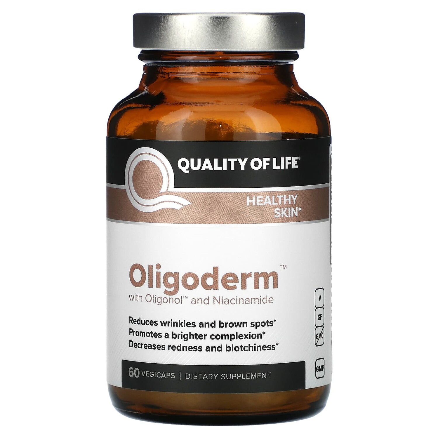 Oligoderm с олигонолом и ниацинамидом, 60 растительных капсул, Quality of Life Labs
Oligoderm с олигонолом и ниацинамидом, 60 растительных капсул, Quality of Life Labs