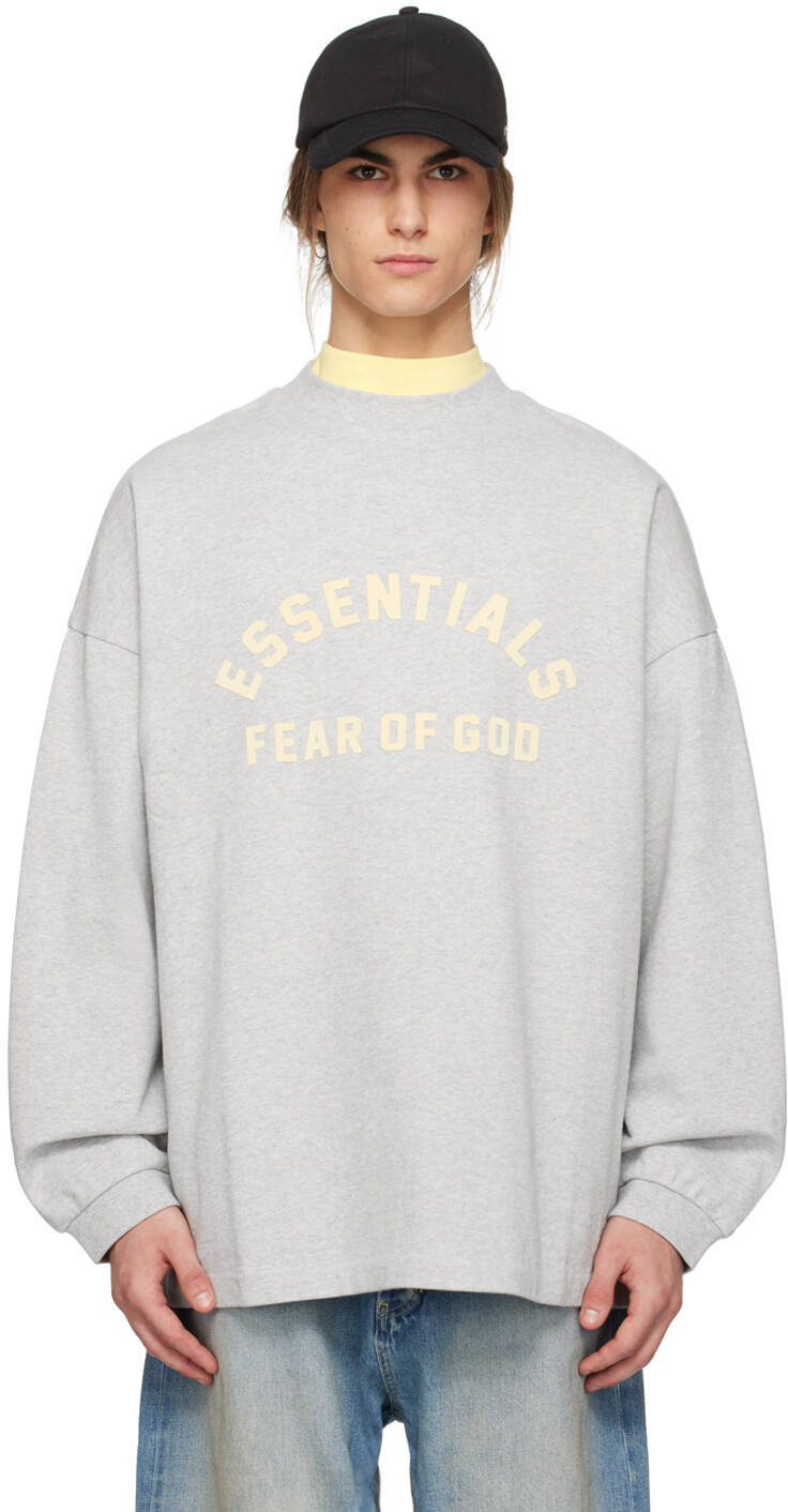 Серая футболка с длинным рукавом Fear Of God Essentials, цвет Light heather grey
Серая футболка с длинным рукавом Fear Of God Essentials, цвет Light heather grey
