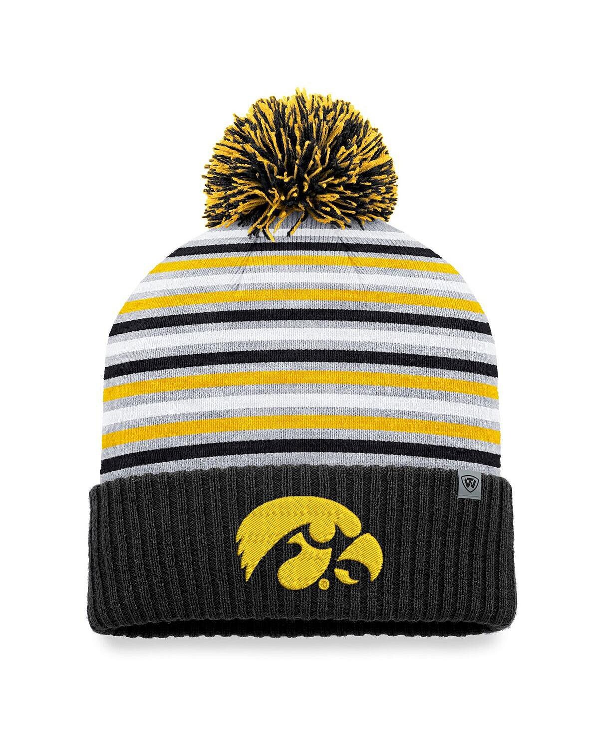 Мужская черная вязаная шапка Iowa Hawkeyes Dash с манжетами и помпоном Top of the World
Мужская черная вязаная шапка Iowa Hawkeyes Dash с манжетами и помпоном Top of the World