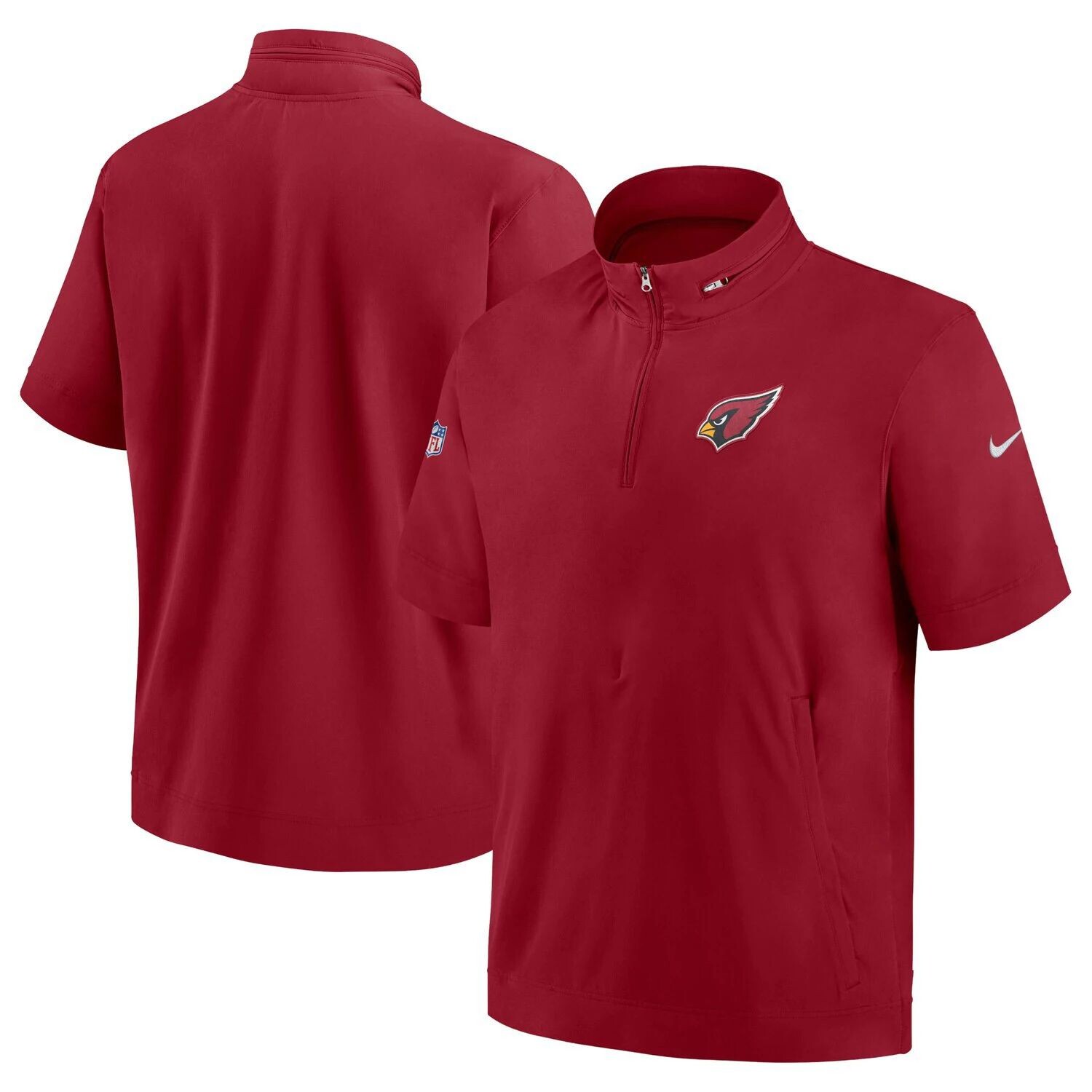 Мужская куртка Cardinal Arizona Cardinals Sideline Coach с капюшоном и молнией четверть рукава с короткими рукавами Nike
Мужская куртка Cardinal Arizona Cardinals Sideline Coach с капюшоном и молнией четверть рукава с короткими рукавами Nike