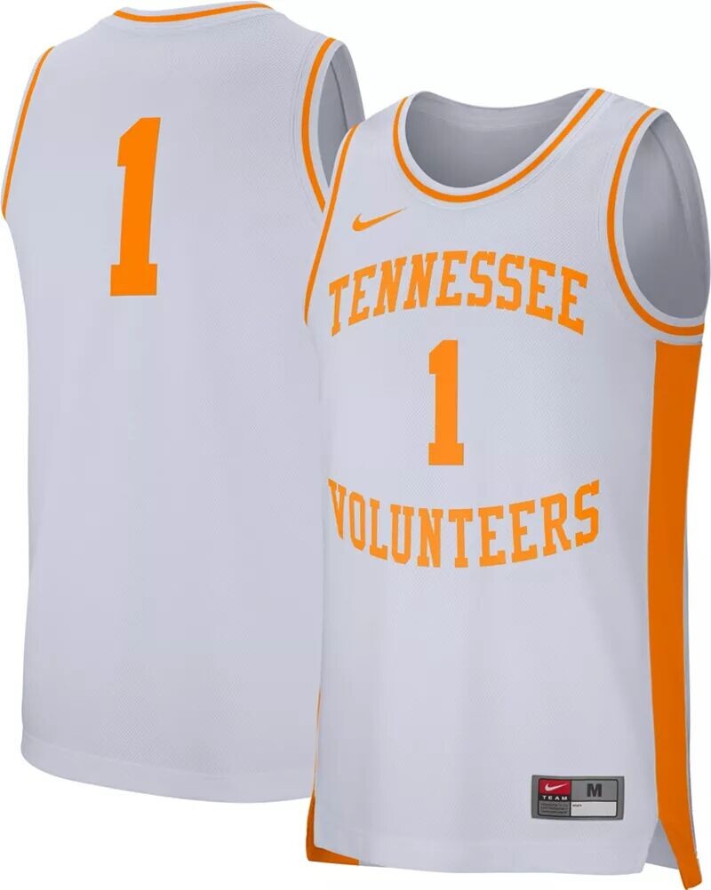 Реплика мужской баскетбольной белой майки Nike Tennessee Volunteers #1 в стиле ретро
Реплика мужской баскетбольной белой майки Nike Tennessee Volunteers #1 в стиле ретро
