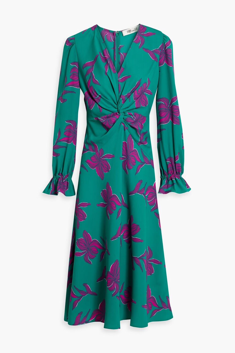 Платье миди из крепа Anaba с перекрученным цветочным принтом Diane Von Furstenberg, зеленый
Платье миди из крепа Anaba с перекрученным цветочным принтом Diane Von Furstenberg, зеленый