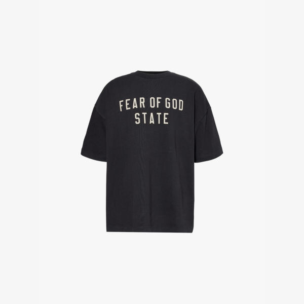 Футболка свободного покроя из хлопкового джерси с фирменным принтом Fear Of God Essentials, черный
Футболка свободного покроя из хлопкового джерси с фирменным принтом Fear Of God Essentials, черный