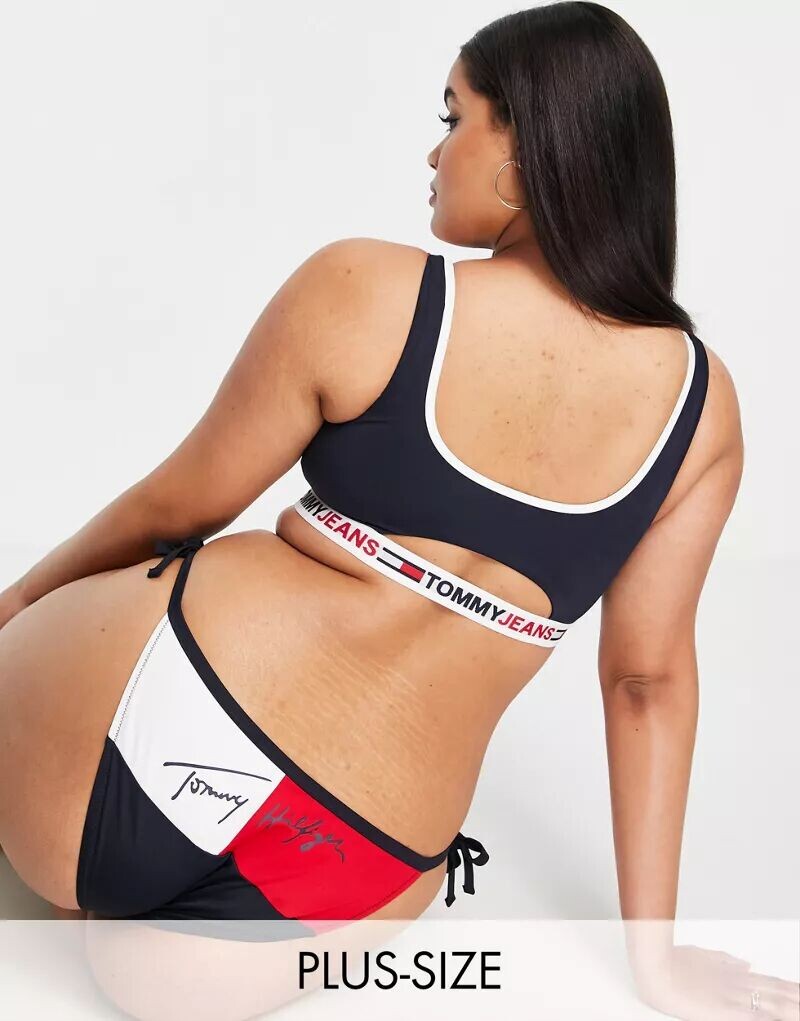 Разноцветные бразильские плавки бикини с завязками по бокам Tommy Hilfiger Curve, Коричневый
Разноцветные бразильские плавки бикини с завязками по бокам Tommy Hilfiger Curve, Коричневый