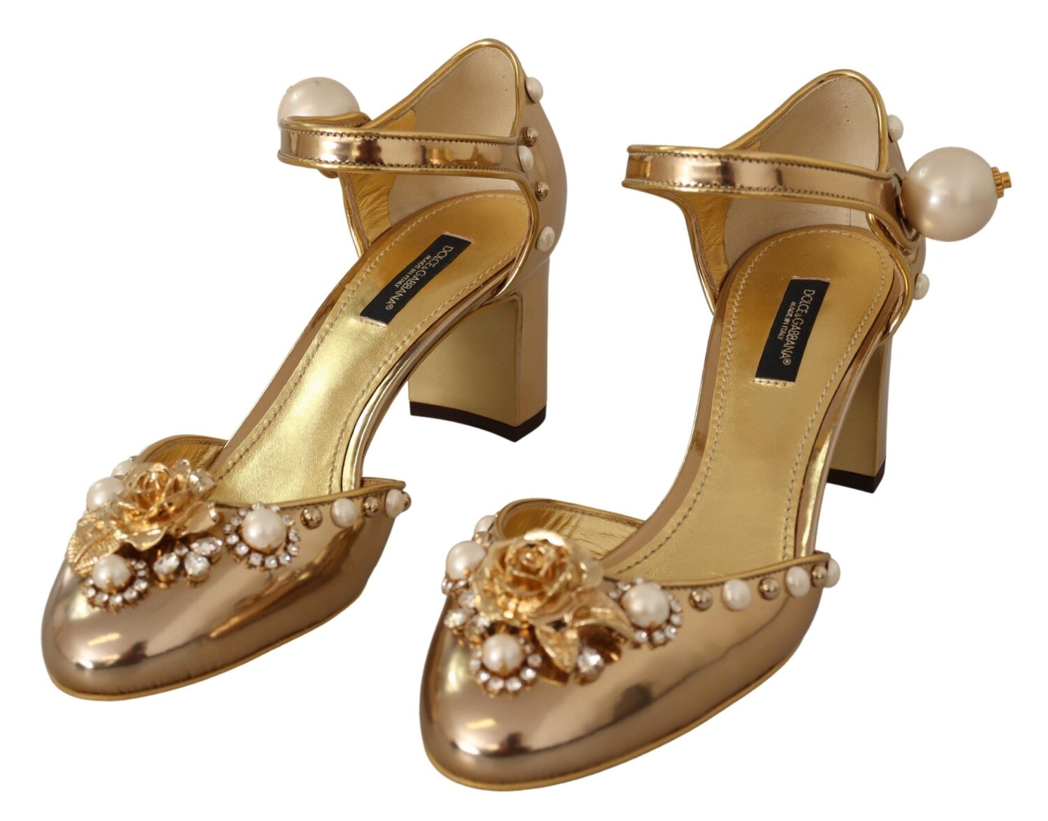 Dolce & Gabbana Элегантные кожаные туфли на каблуке с кристаллами для женщин, золото
Dolce & Gabbana Элегантные кожаные туфли на каблуке с кристаллами для женщин, золото
