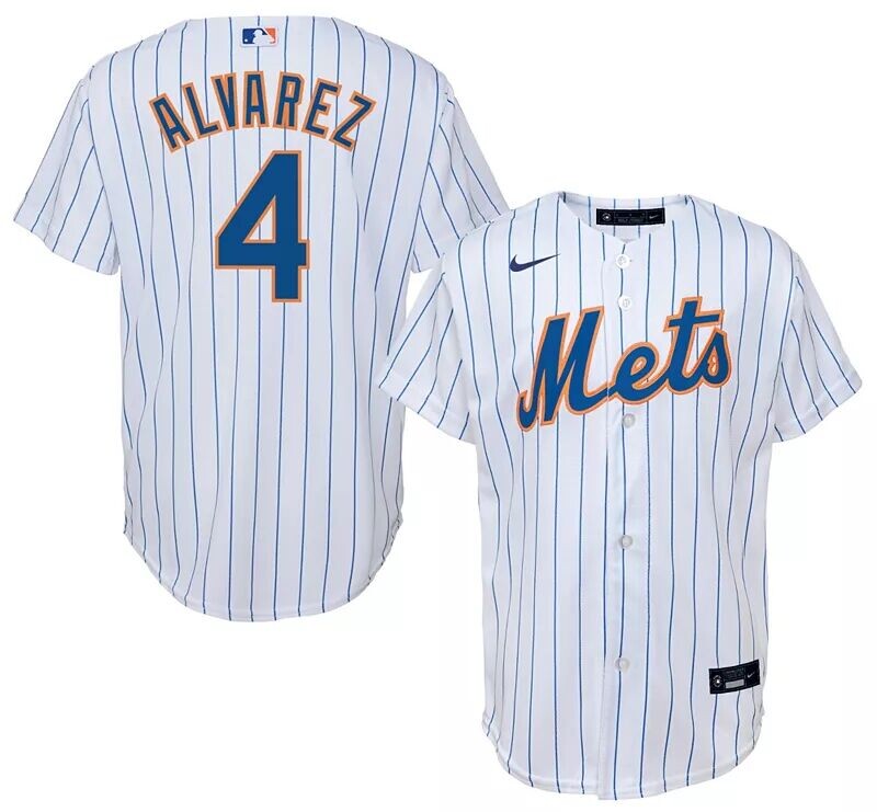 Белое домашнее классное базовое джерси Nike Youth New York Mets Francisco Alvarez #4, Серый
Белое домашнее классное базовое джерси Nike Youth New York Mets Francisco Alvarez #4, Серый