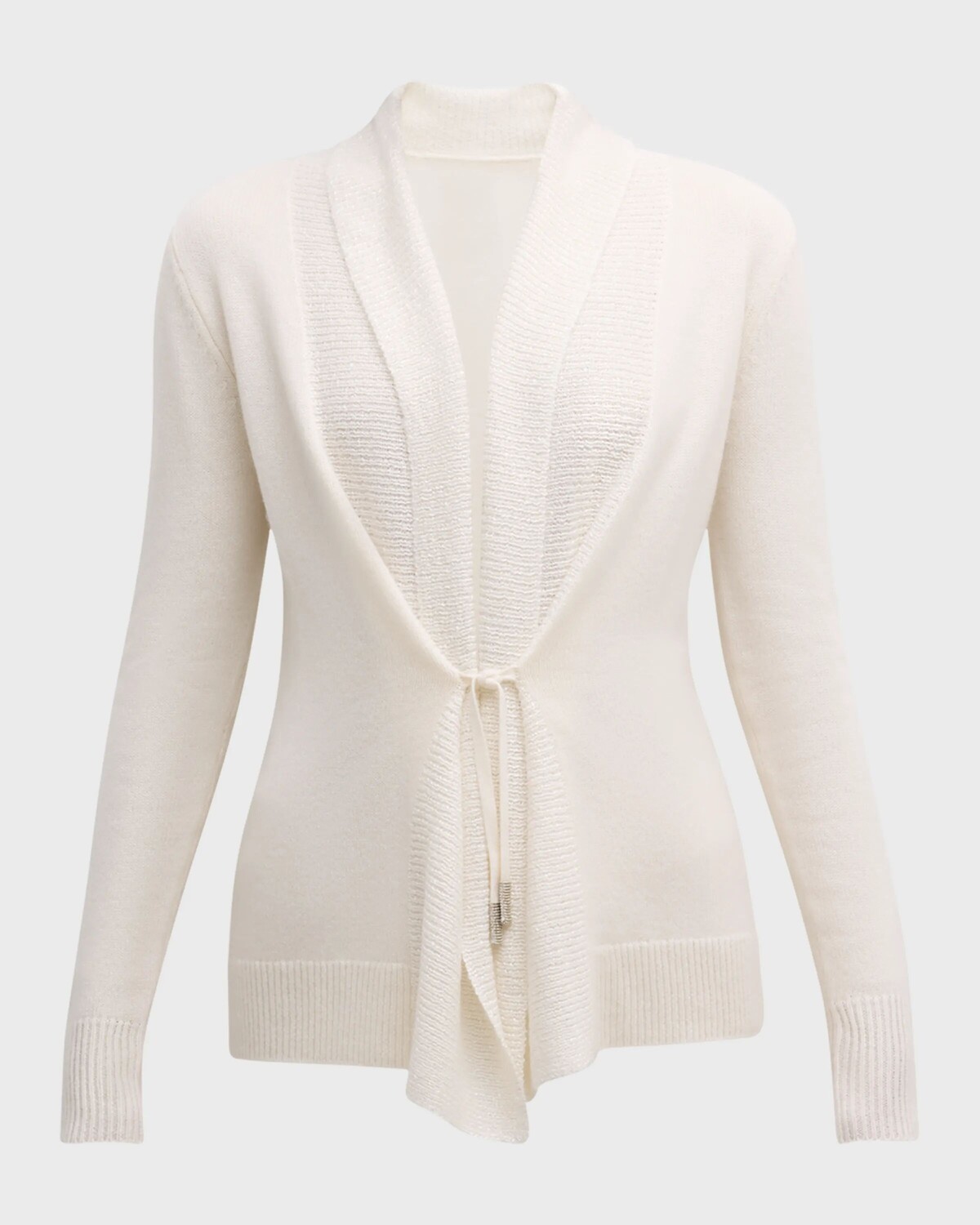 Кашемировый кардиган с завязками спереди и пайетками Neiman Marcus Cashmere Collection, цвет Winter White
Кашемировый кардиган с завязками спереди и пайетками Neiman Marcus Cashmere Collection, цвет Winter White