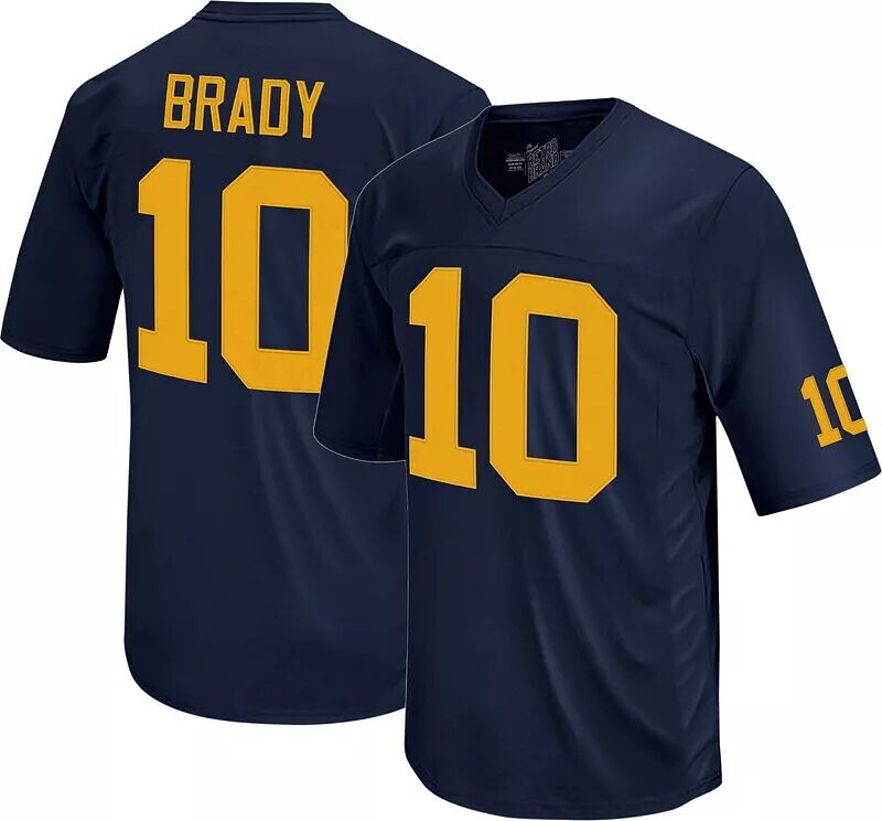 Мужская Retro Brand Футболка Michigan Wolverines Tom Brady #10, темно-синяя реплика, футбольная майка
Мужская Retro Brand Футболка Michigan Wolverines Tom Brady #10, темно-синяя реплика, футбольная майка