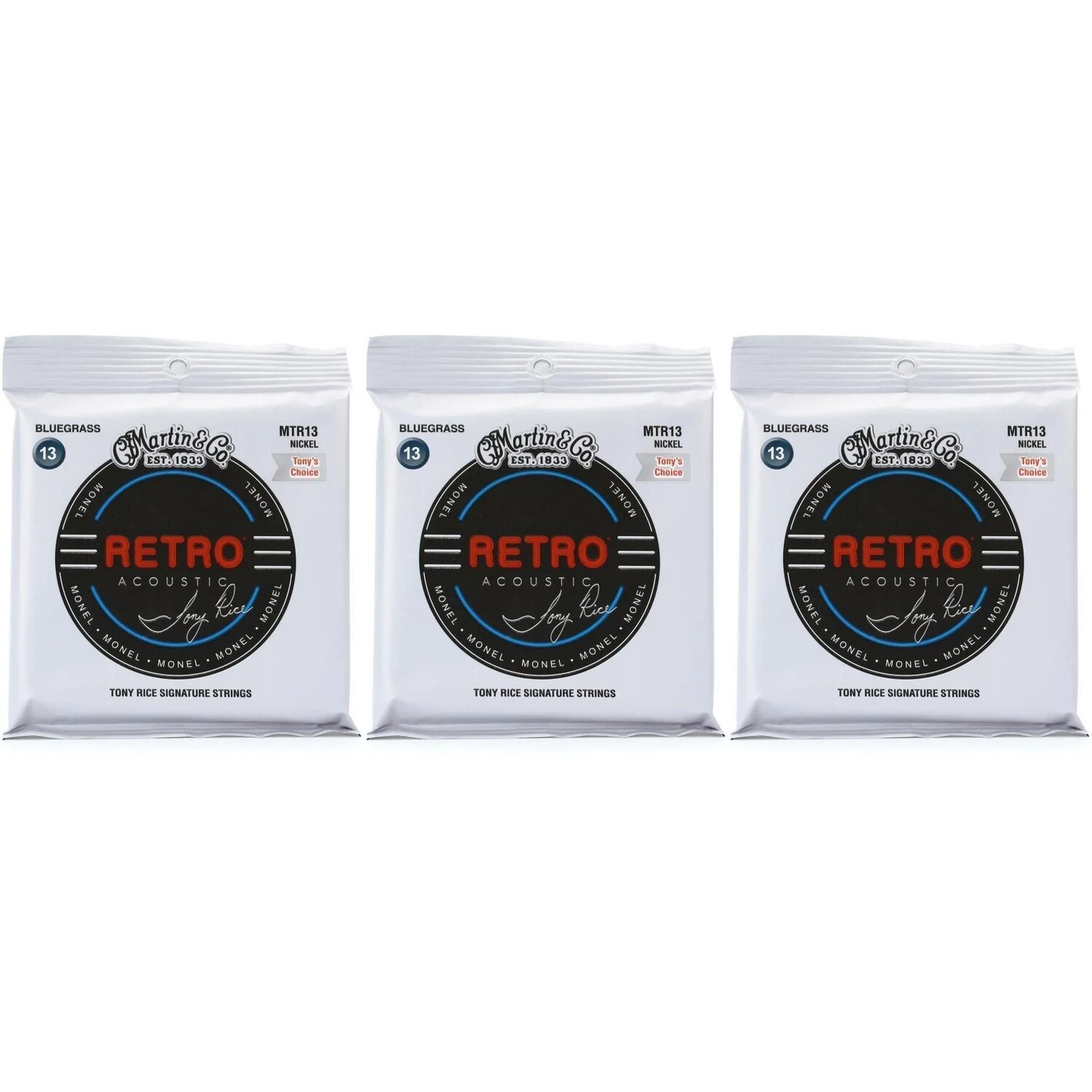 Новые струны для акустической гитары Martin MTR13 Tony Rice Retro (3 шт.) — .013-.056 Bluegrass
Новые струны для акустической гитары Martin MTR13 Tony Rice Retro (3 шт.) — .013-.056 Bluegrass