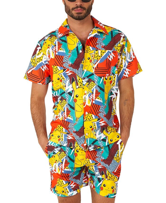 Мужская рубашка с короткими рукавами и рисунком Пикачу; Комплект шорт OppoSuits, мультиколор
Мужская рубашка с короткими рукавами и рисунком Пикачу; Комплект шорт OppoSuits, мультиколор