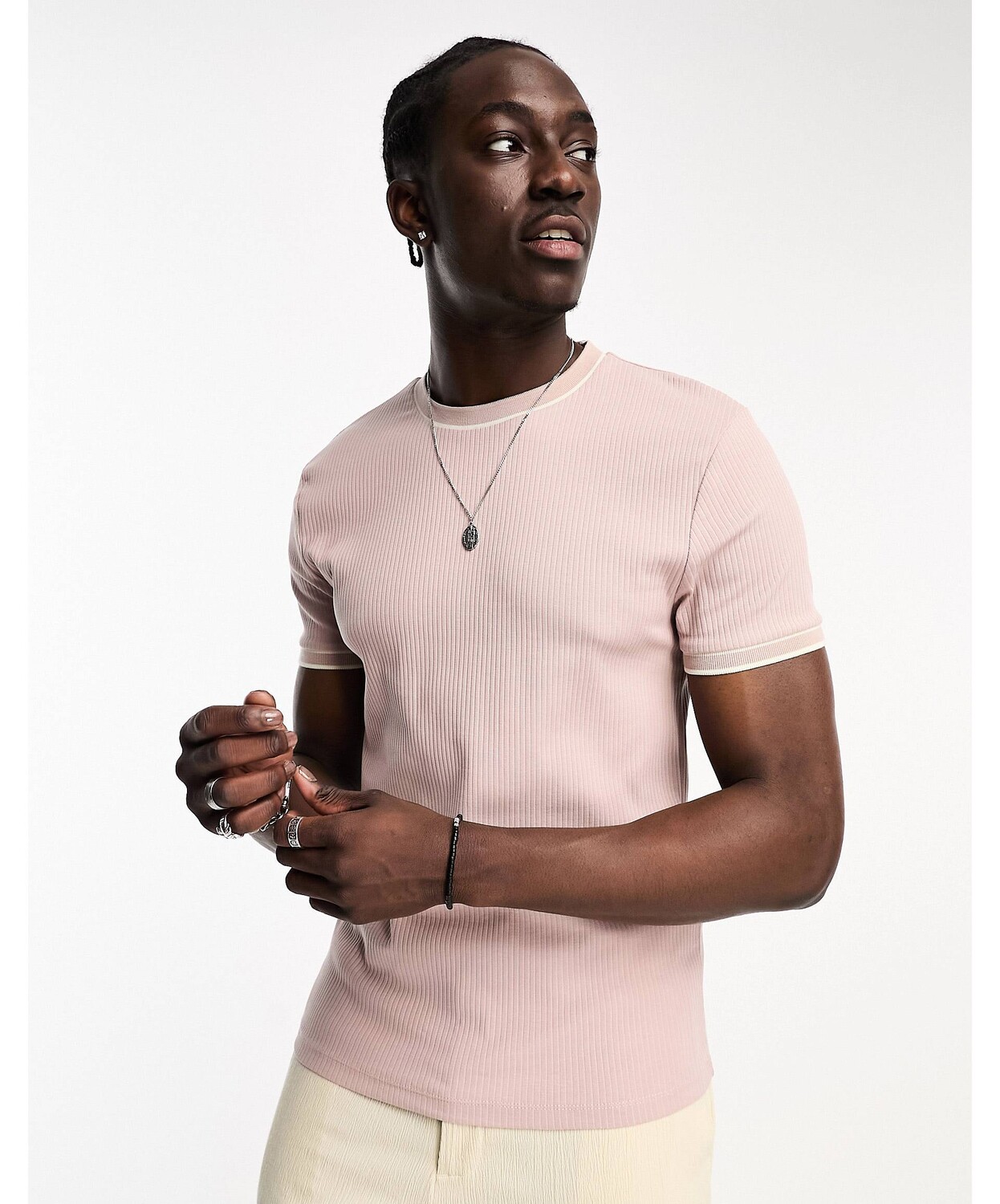 Серо-розовая футболка в рубчик с объемным кроем ASOS DESIGN с контрастной белой окантовкой ASOS DESIGN, Розовый
Серо-розовая футболка в рубчик с объемным кроем ASOS DESIGN с контрастной белой окантовкой ASOS DESIGN, Розовый