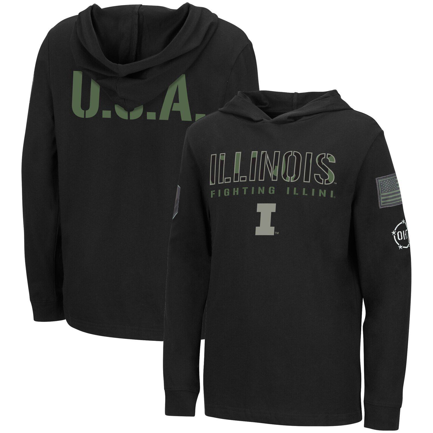 Молодежная футболка Colosseum Black Illinois Fighting Illini OHT Military Appreciation Tango с длинными рукавами и капюшоном Colosseum
Молодежная футболка Colosseum Black Illinois Fighting Illini OHT Military Appreciation Tango с длинными рукавами и капюшоном Colosseum