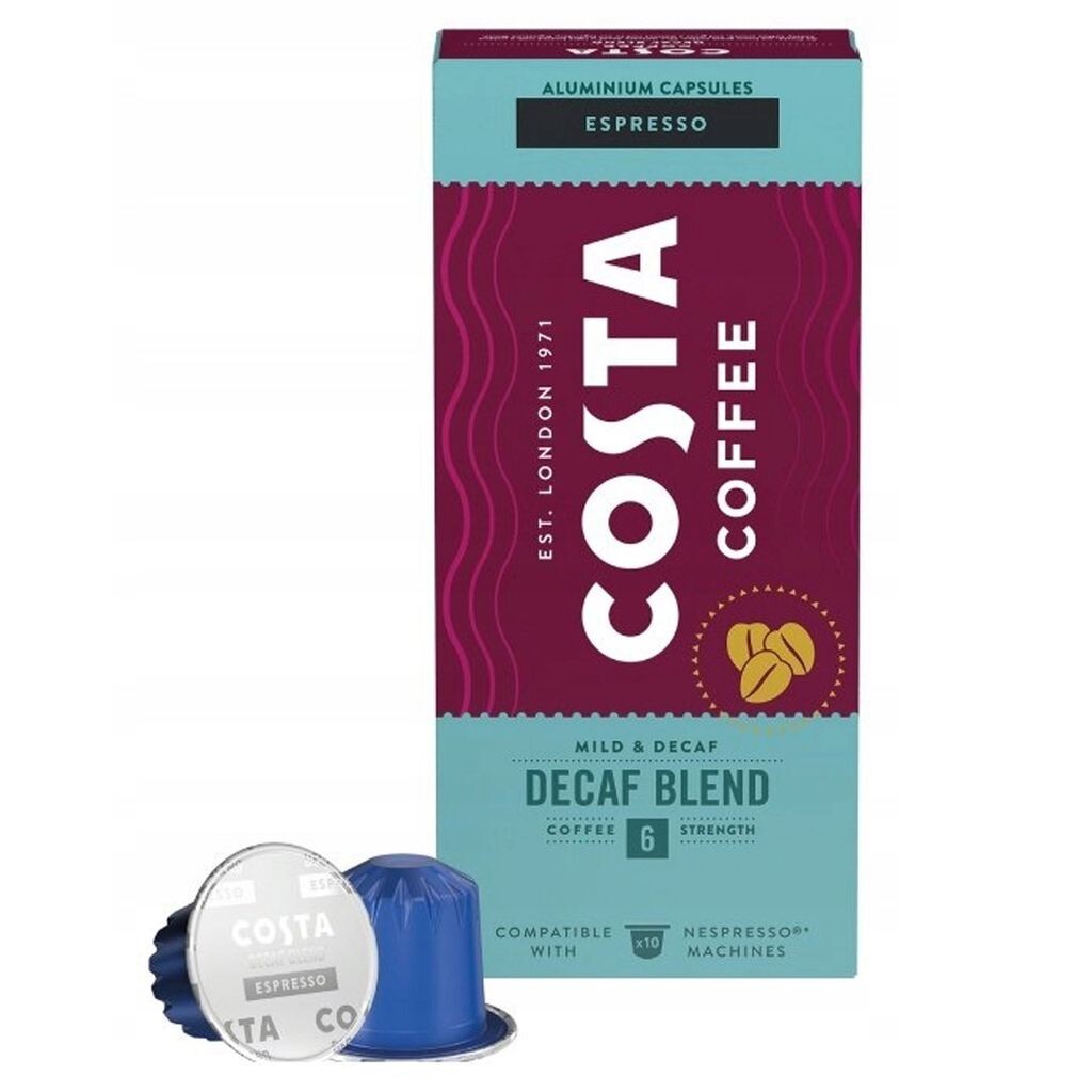 Кофейные капсулы Costa Coffee без кофеина Decaf Blend, совместимые с Nespresso ESPRESSO, 20 капсул sarcia.eu
Кофейные капсулы Costa Coffee без кофеина Decaf Blend, совместимые с Nespresso ESPRESSO, 20 капсул sarcia.eu