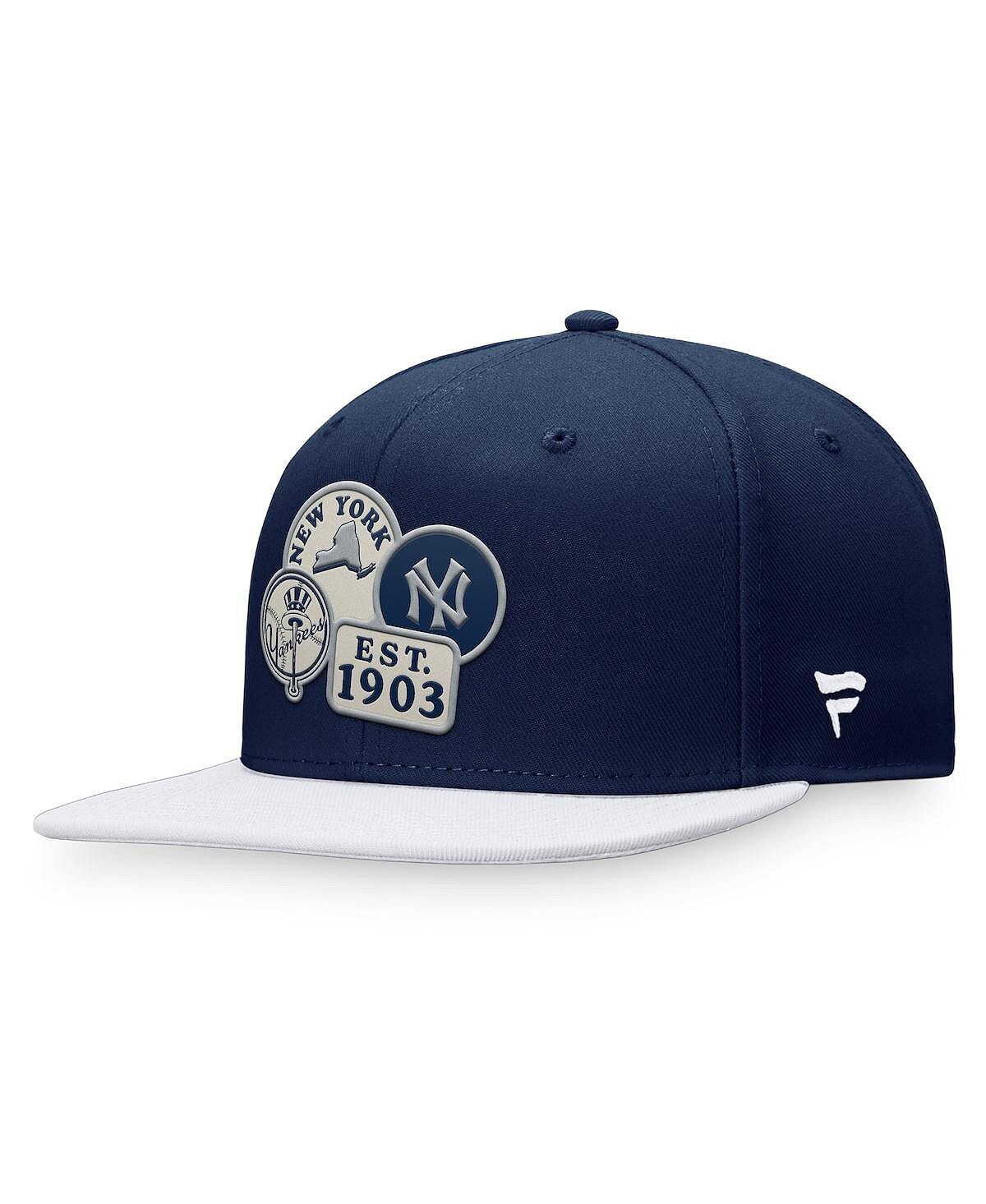 Мужская темно-синяя, белая облегающая шляпа с нашивкой New York Yankees Heritage Fanatics
Мужская темно-синяя, белая облегающая шляпа с нашивкой New York Yankees Heritage Fanatics