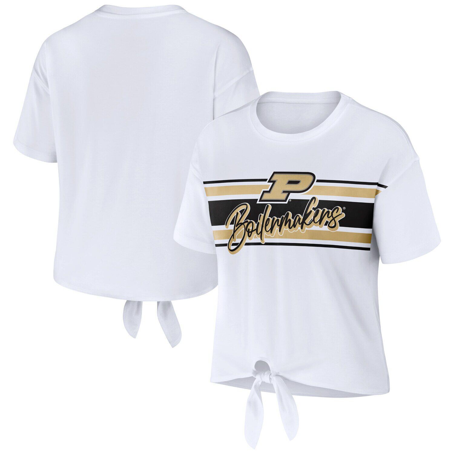 Женская одежда WEAR by Erin Andrews Белая укороченная футболка Purdue Boilermakers в полоску спереди с узлом, Белый
Женская одежда WEAR by Erin Andrews Белая укороченная футболка Purdue Boilermakers в полоску спереди с узлом, Белый
