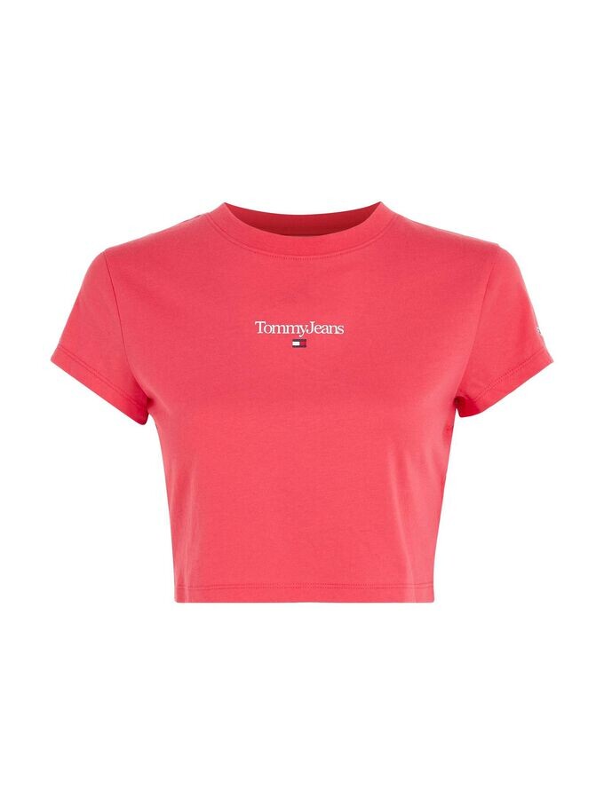 Укороченная футболка Essential Tommy Jeans, розовый 
Укороченная футболка Essential Tommy Jeans, розовый