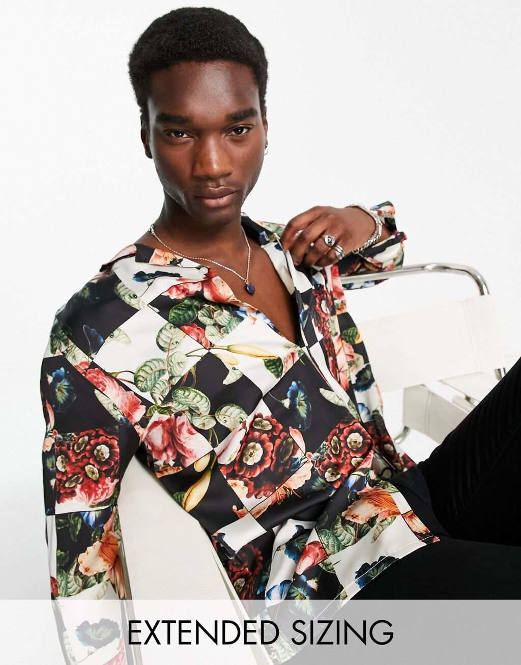 Свободная атласная рубашка с цветочным шахматным принтом ASOS DESIGN Revere
Свободная атласная рубашка с цветочным шахматным принтом ASOS DESIGN Revere