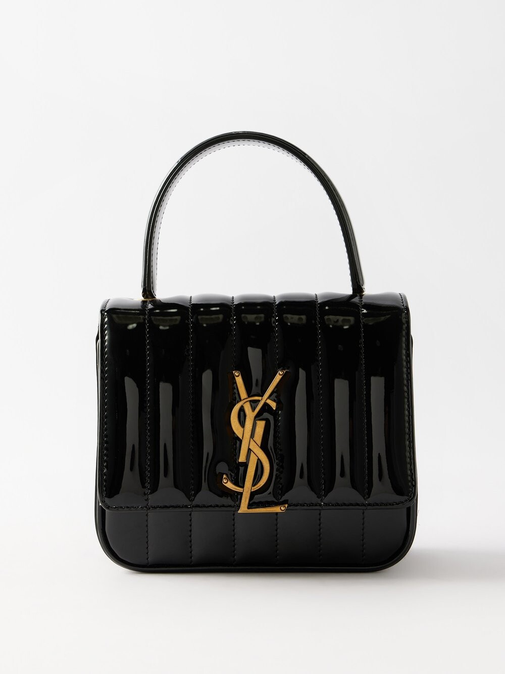 Стеганая сумка через плечо vicky из лакированной кожи Saint Laurent, черный
Стеганая сумка через плечо vicky из лакированной кожи Saint Laurent, черный