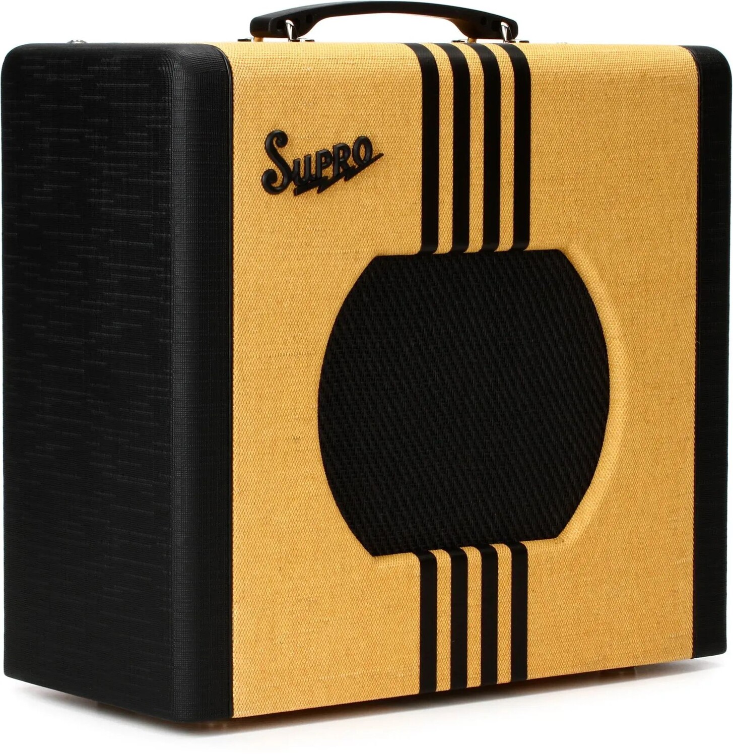 Supro Delta King 10 1 x 10-дюймовый ламповый комбоусилитель мощностью 5 Вт — твидовый и черный
Supro Delta King 10 1 x 10-дюймовый ламповый комбоусилитель мощностью 5 Вт — твидовый и черный