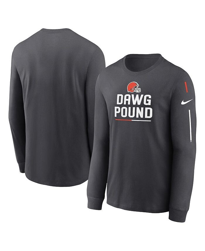Мужская антрацитовая футболка с длинным рукавом и надписью Cleveland Browns Team Nike, серебро
Мужская антрацитовая футболка с длинным рукавом и надписью Cleveland Browns Team Nike, серебро